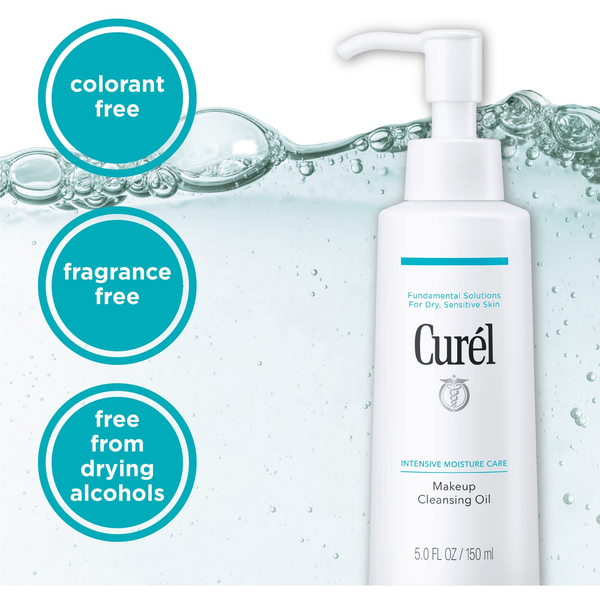 Curel Japanese Skin Care Makeup Cleansing Oil For Face, Oil-Based Makeup Remover For Dry, Sensitive Skin, Fragrance Free Facial Cleansing Oil, 5 Oz