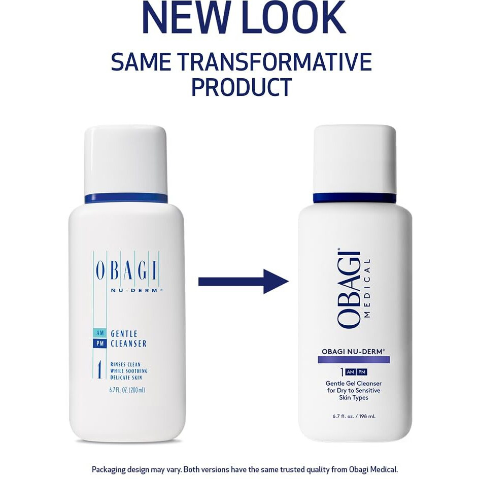 Obagi Nu-Derm Gentle Cleanser - Mild Face Cleanser That Removes Daily Impurities & Build-Up For Normal To Dry & Sensitive Skin - Two Pack, 2 * 6.7 Oz