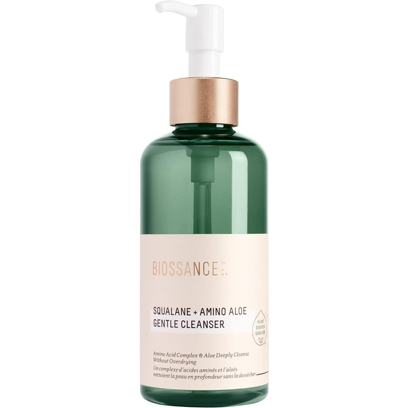 Biossance Squalane + Amino Aloe Gentle Face Wash - Foaming Facial Cleanser Gel - Hydrating For All Skin Types - Removes Makeup & Deeply Cleans Pores With Moringa Extract - Soothes With Aloe Vera