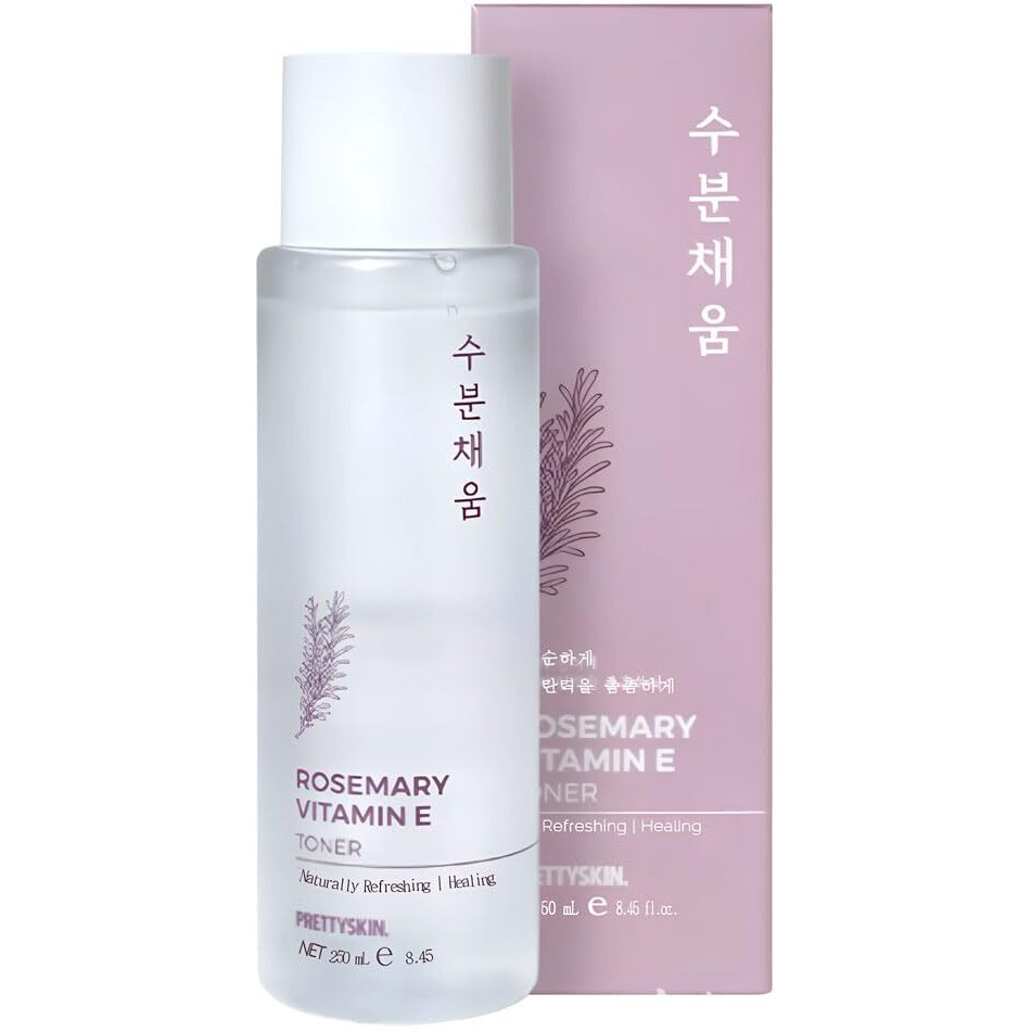 Prettyskin Hydrating Facial Toner With Rosemary And Vitamin E- Gentle Texture Care, Soothe, Refresh 8.45Fl.Oz (250Ml) (Rosemary Vitamin E)