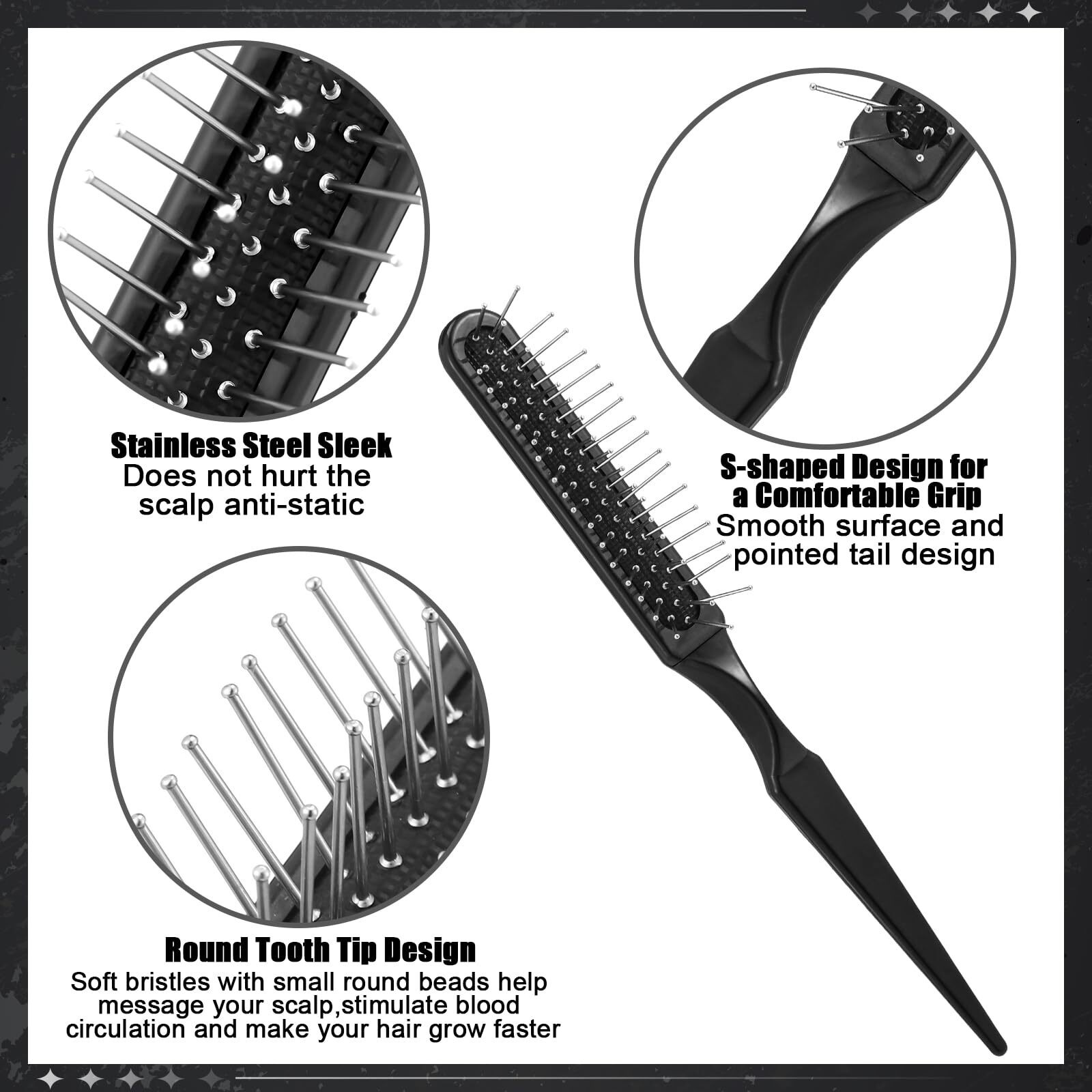 3Pcs Wig Brushes For Synthetic Hair With 4Pcs Wig Cap And Wide Tooth Hair Comb No More Hair Pulling