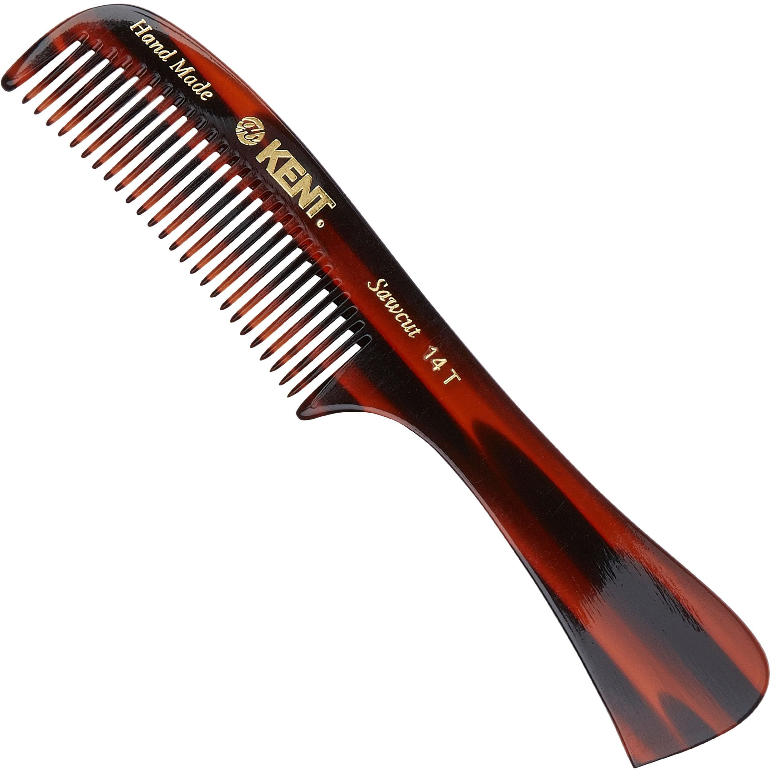 Kent 14T Hair Detangling Comb, Wide Tooth Comb For Long Hair, Wet And Dry Handmade Detangler For Women, Saw-Cut And Hand Polished Made In England