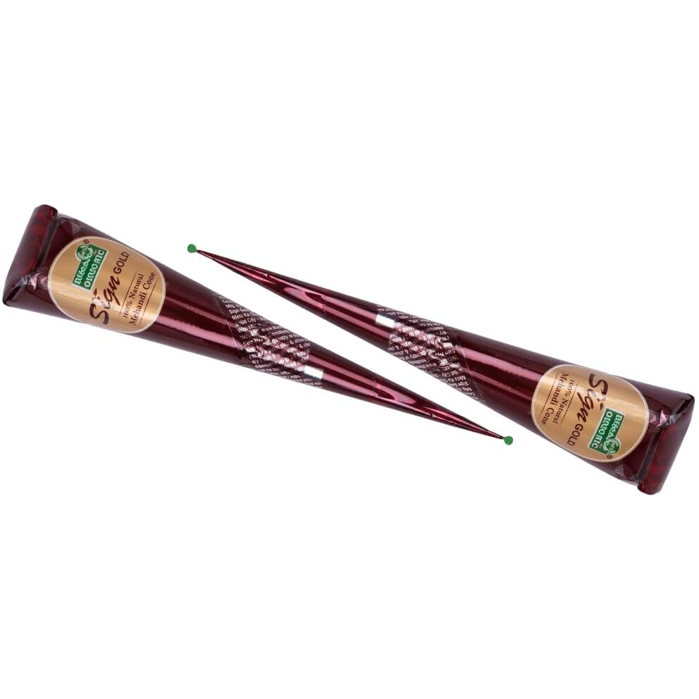 100% Natural Ready To Use Henna Paste Hair Color Hair Dye Cones (Dark Brown, Pack Of 12)