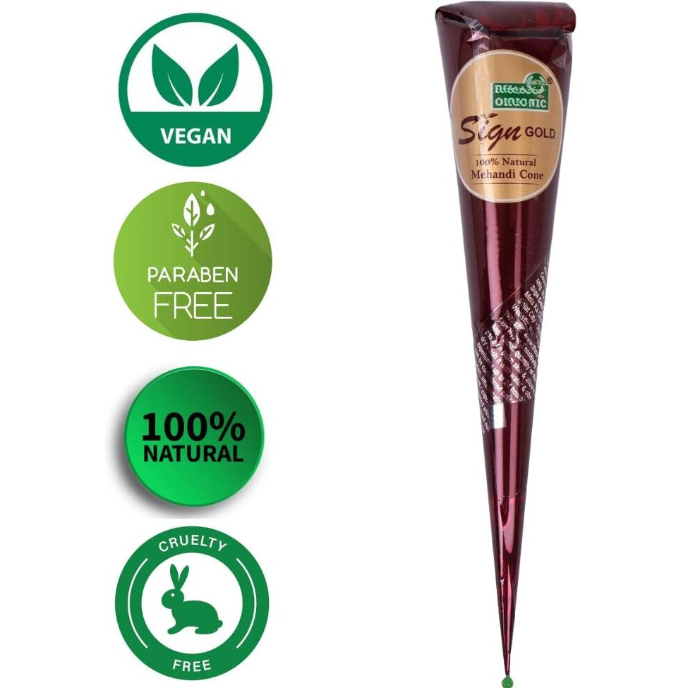100% Natural Ready To Use Henna Paste Hair Color Hair Dye Cones (Dark Brown, Pack Of 12)