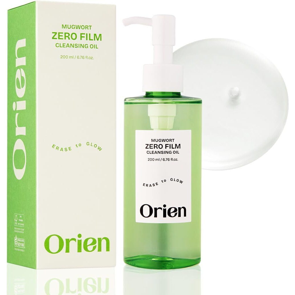 Orien Mugwort Zero Film Cleansing Oil 6.76 Fl.Oz. 200Ml Daily Makeup Blackhead Removal No Pore Clogging Korean Skincare Double Cleansing