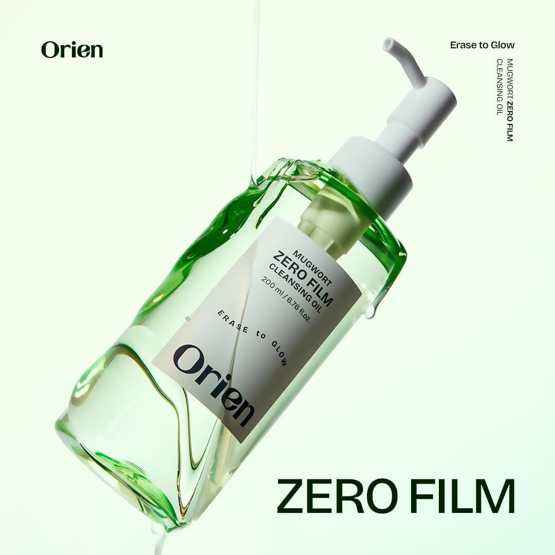 Orien Mugwort Zero Film Cleansing Oil 6.76 Fl.Oz. 200Ml Daily Makeup Blackhead Removal No Pore Clogging Korean Skincare Double Cleansing