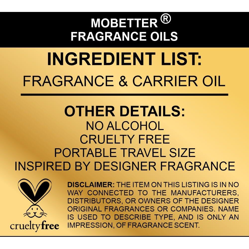 Mobetter Fragrance Oils Red Egyptian Musk Body Oil 1/3 Oz Roll On Glass Bottle