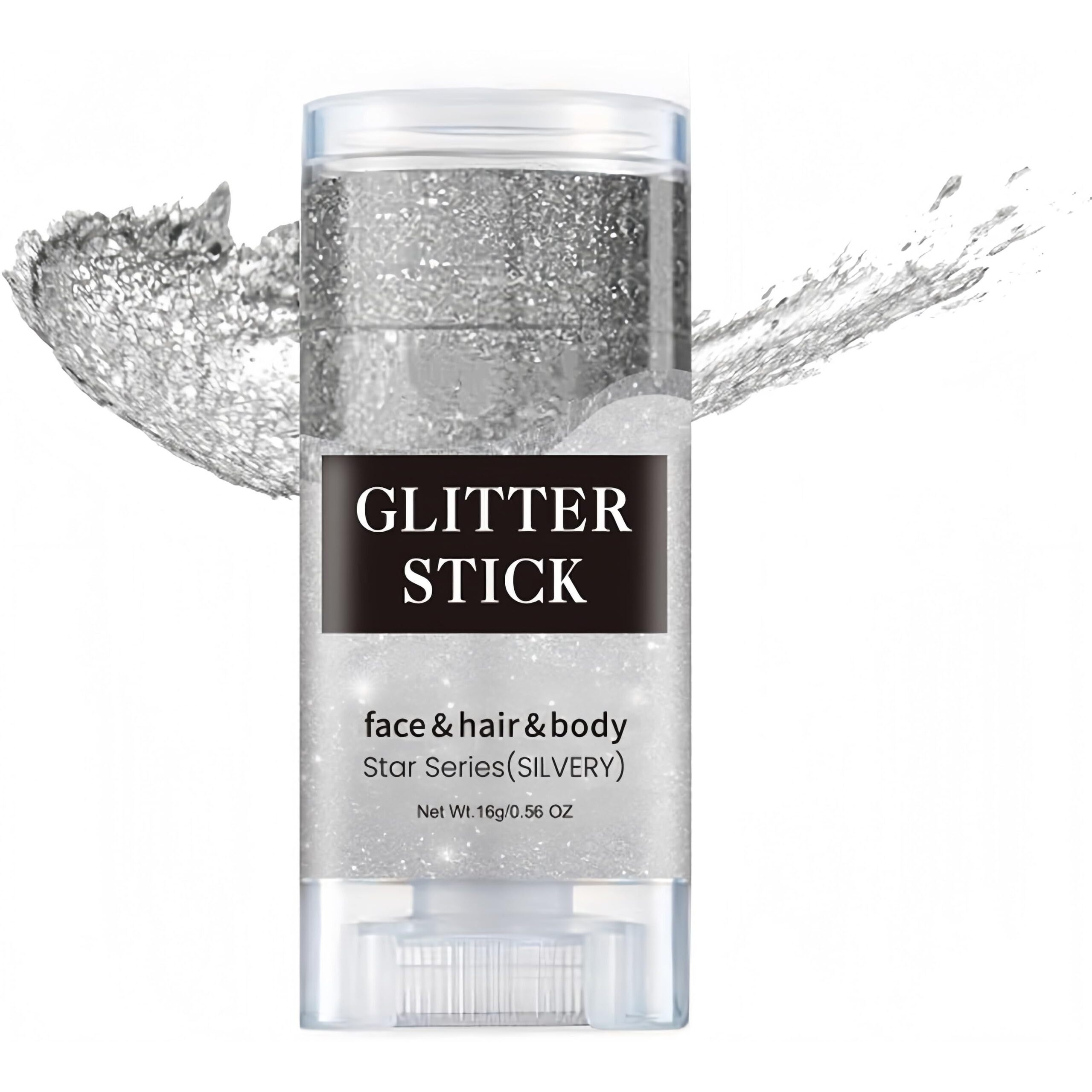 Melemando Body Glitter Stick 7 Colors Holographic Mermaid Sequins Chunky Face Glitter Stick Singer Concerts Or Music Festival Rave Glitter Makeup For Face/Body/Hair/Eyes/Lip (05 Sliver)