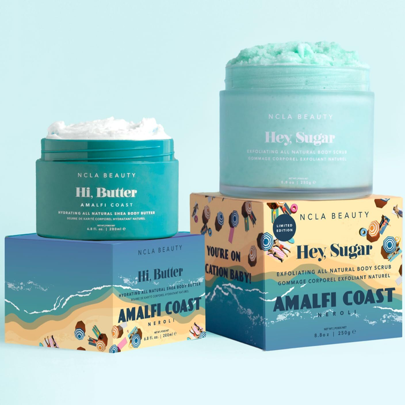 Ncla - Hi Butter, Natural Shea Body Butter | Nourish, Soften, Hydrate Skin | Shea, Mango + Cocoa Butters, Vitamin C | Vegan, Cruelty-Free, Clean Skincare (Amalfi Coast 200 Ml | 6.8 Fl Oz)