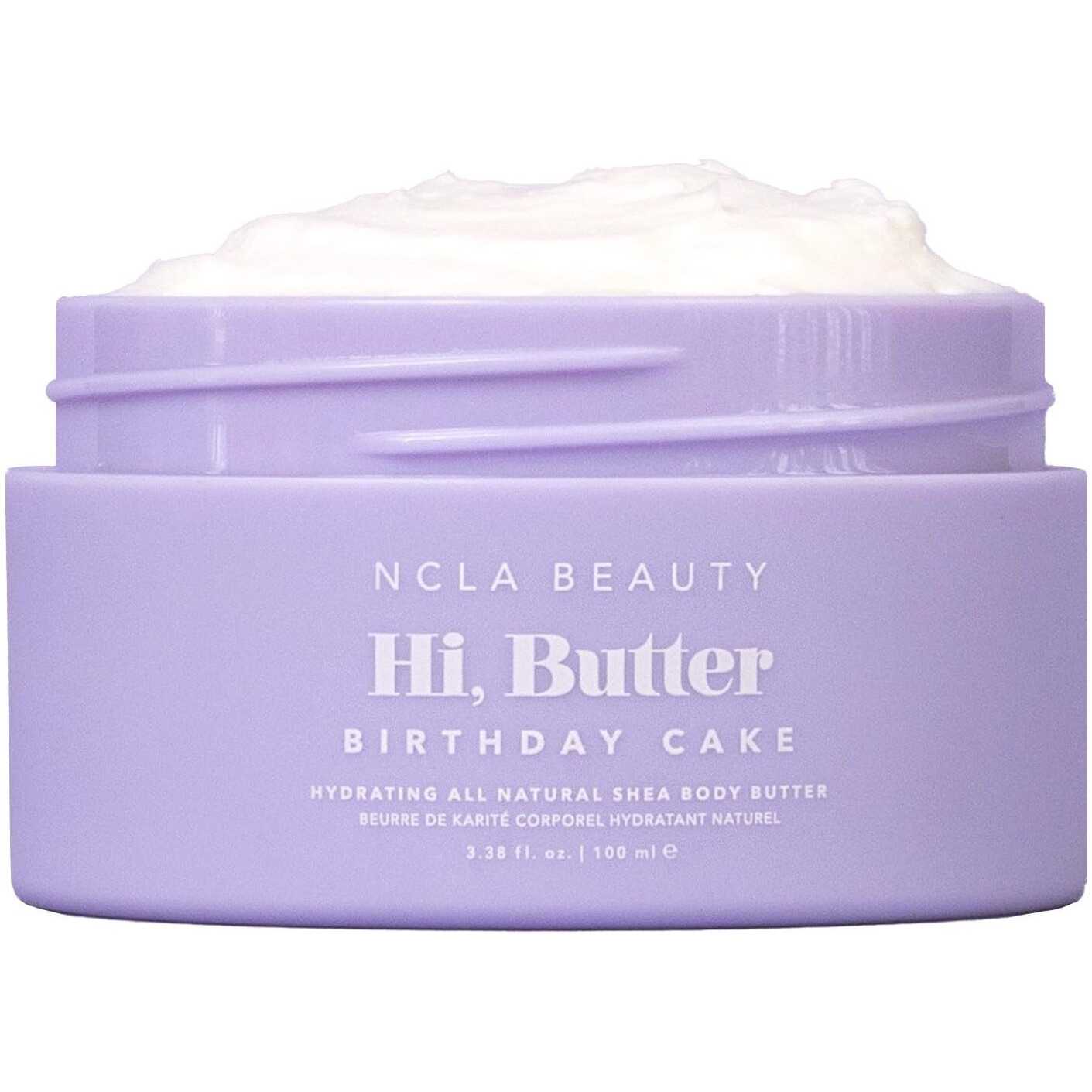 Ncla - Hi Butter, Natural Shea Body Butter | Nourish, Soften, Hydrate Skin | Shea, Mango + Cocoa Butters, Vitamin C | Vegan, Cruelty-Free, Clean Skincare (Birthday Cake 100 Ml | 3.34 Fl Oz)