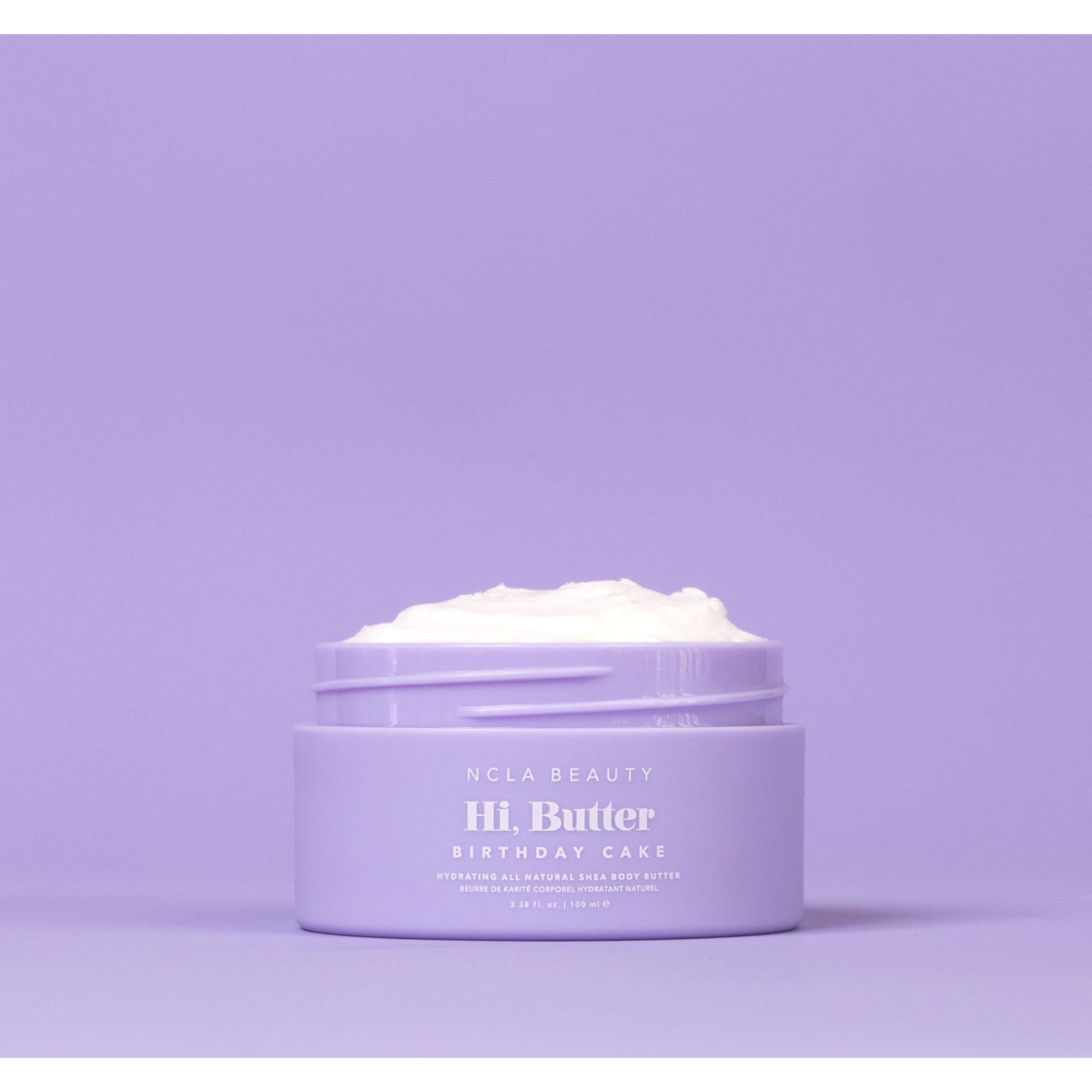Ncla - Hi Butter, Natural Shea Body Butter | Nourish, Soften, Hydrate Skin | Shea, Mango + Cocoa Butters, Vitamin C | Vegan, Cruelty-Free, Clean Skincare (Birthday Cake 100 Ml | 3.34 Fl Oz)