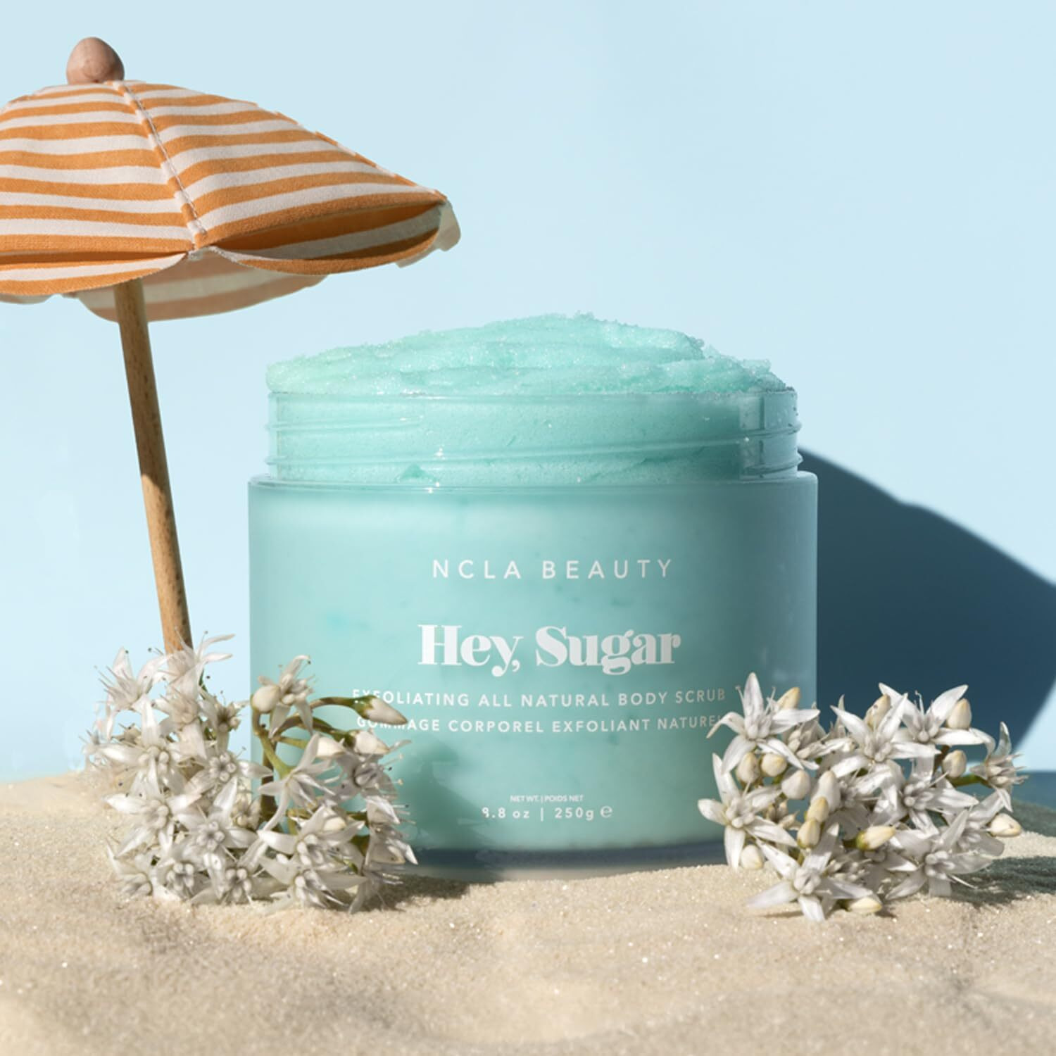 Ncla - Hey, Sugar Body Scrub | Smooth, Exfoliate, Hydrate Skin | Shea, Mango + Cocoa Butters | Vegan, Cruelty-Free, Clean Skincare (Amalfi Coast 250G | 8.8 Oz)