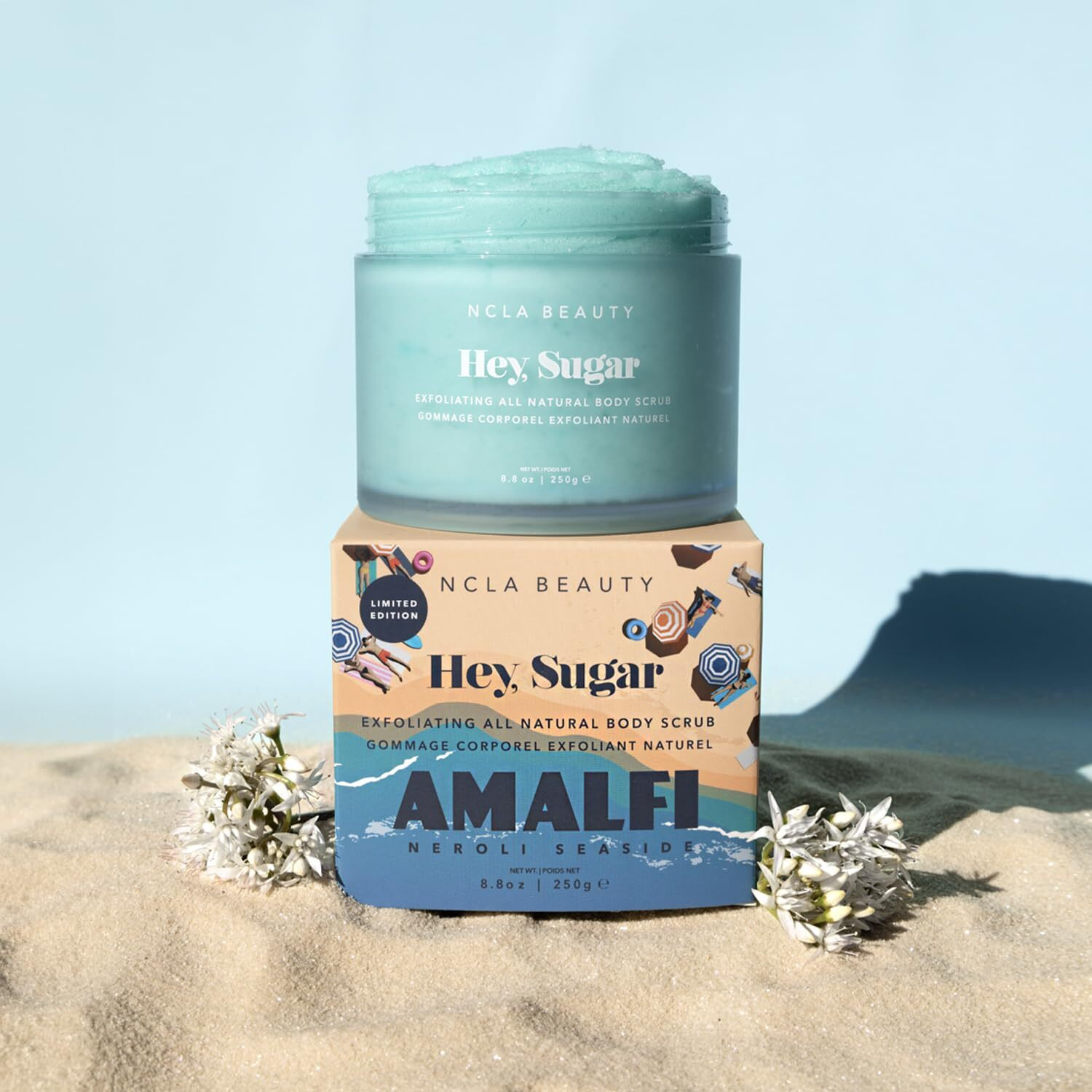 Ncla - Hey, Sugar Body Scrub | Smooth, Exfoliate, Hydrate Skin | Shea, Mango + Cocoa Butters | Vegan, Cruelty-Free, Clean Skincare (Amalfi Coast 250G | 8.8 Oz)