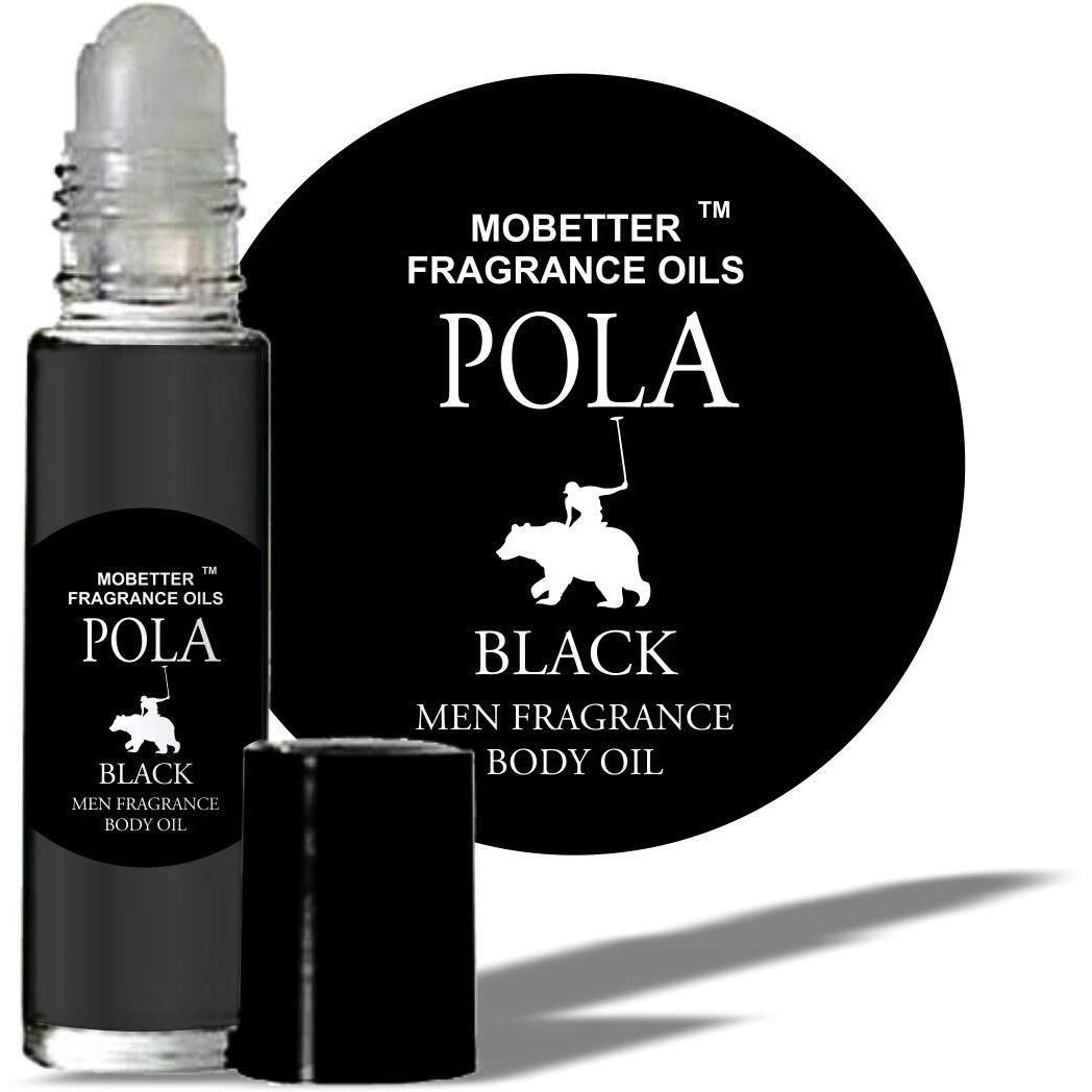 Pola Black Cologne Fragrance Body Oil For Men, Woody Aromatic, Long Lasting, Travel Size, Inspired By Polo Black