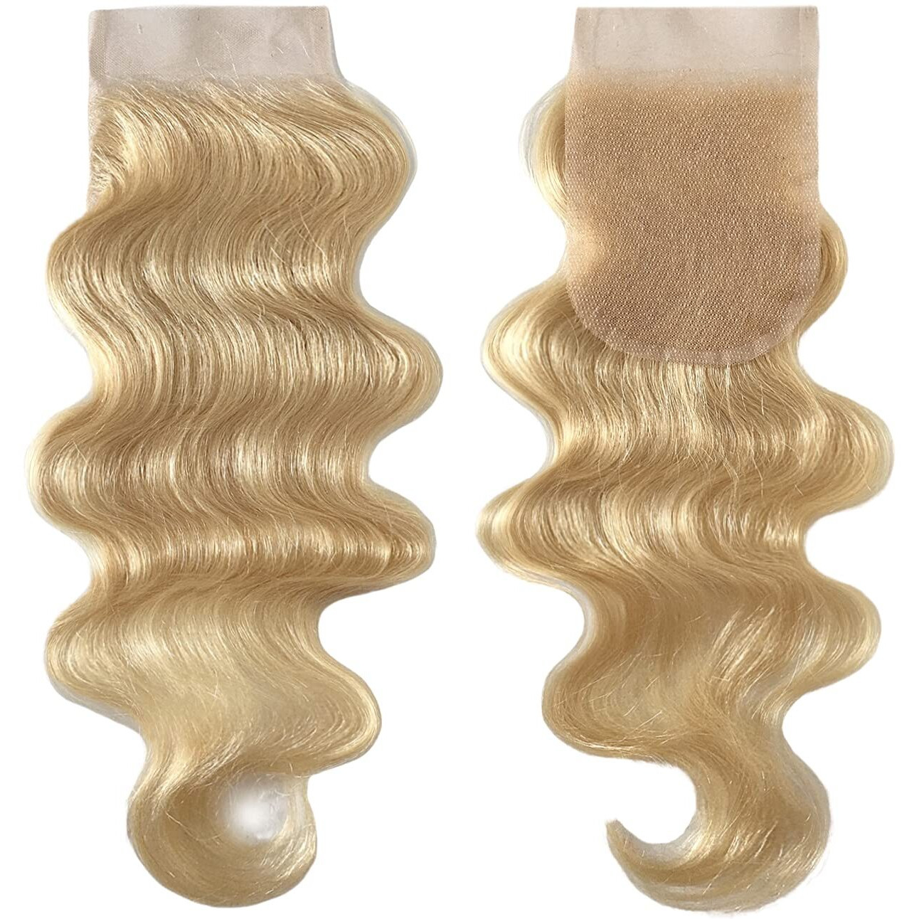 Joe Green 4X4 +1    Hd Transparent Closure With 100% Virgin Remy Human Hair Pre-Plucked Baby Hair Natural Color (613 Blonde Body, 12 Inch (Pack Of 1))