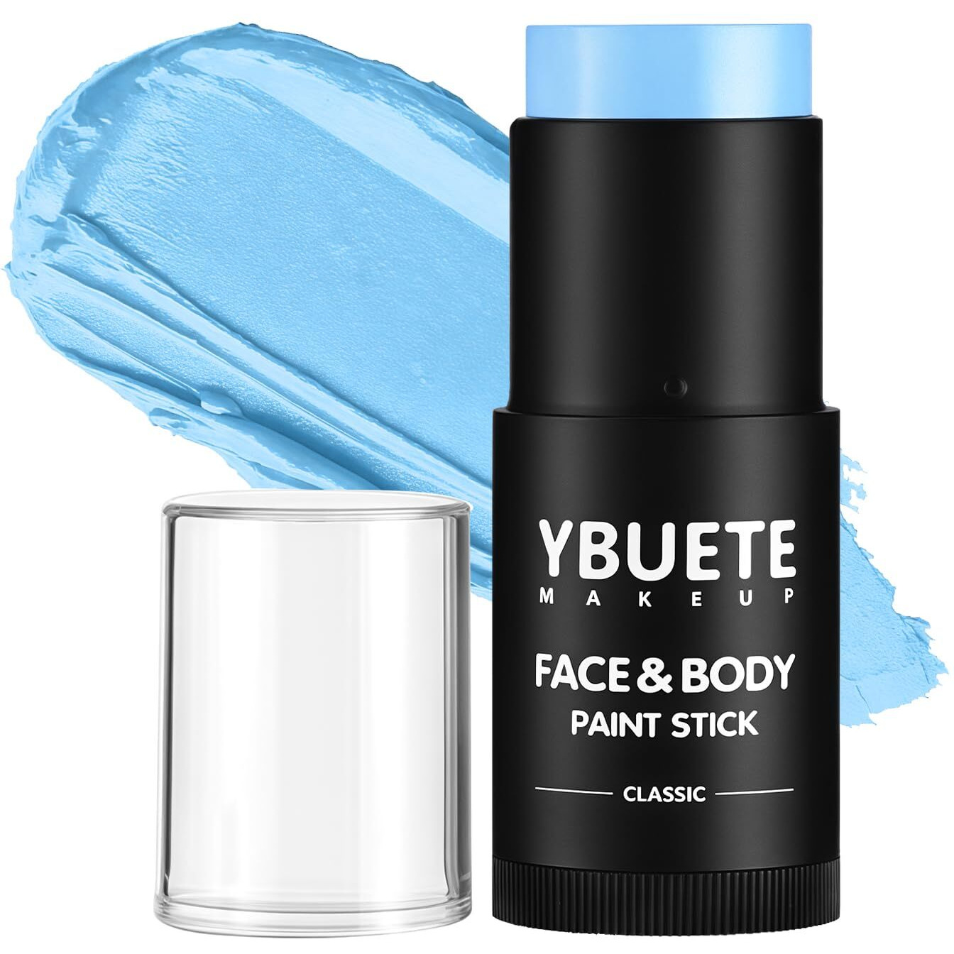 Ybuete Light Blue Face Body Painting Stick, Professional Light Blue Full-Coverage Cream Face Paint For Halloween Sfx Cosplay Makeup, Washable Eye Body Stick For Adult Costume Party