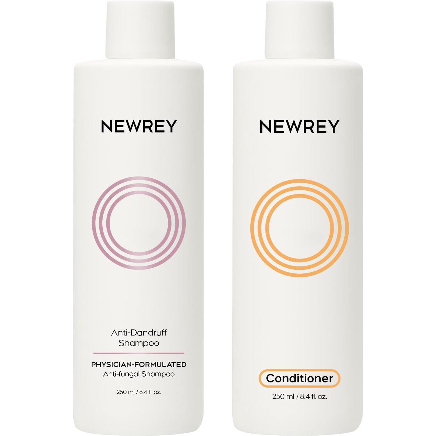 Newrey Anti-Fungal Itch Relief Shampoo And Conditioner Set - Hydrating Dry Scalp Treatment With Coconut Oil & Vitamin E | Color-Safe, Sulfate-Free Hair Repair (2 X 8.4 Fl Oz)