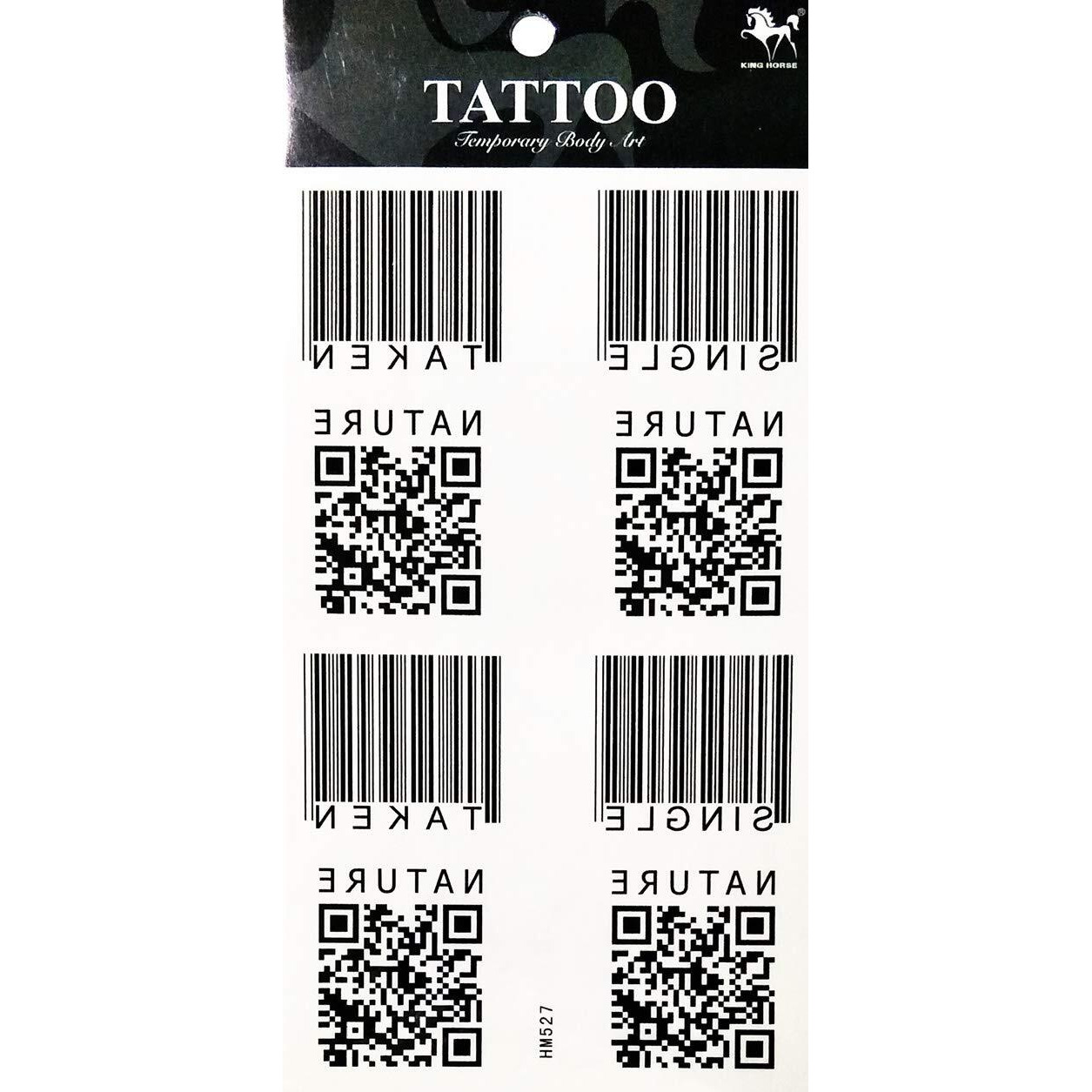 Tattoos 2 Sheets Bar Code Qr Code Temporary Tattoos Stickers Fake Body Arm Chest Shoulder Tattoos For Teens Men Women