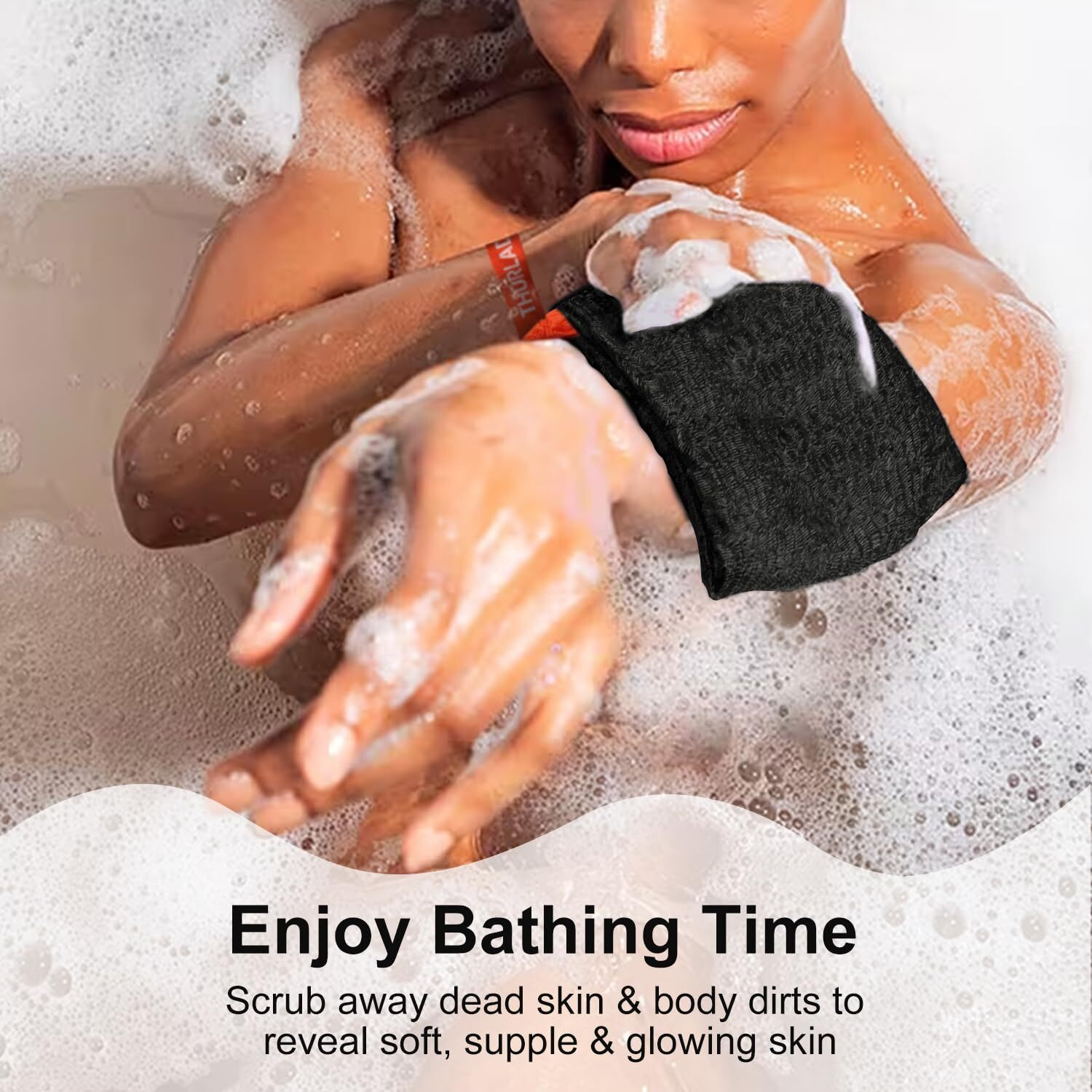 Thurlady Exfoliating Soap Bag, 2 Pack Bar Soap Pouch, With 1 African Net Sponge, Exfoliating Body Scrubber, Body Sponges For Shower, Bath Loofah, Bathing Accessories, With 1 Travel Pouch