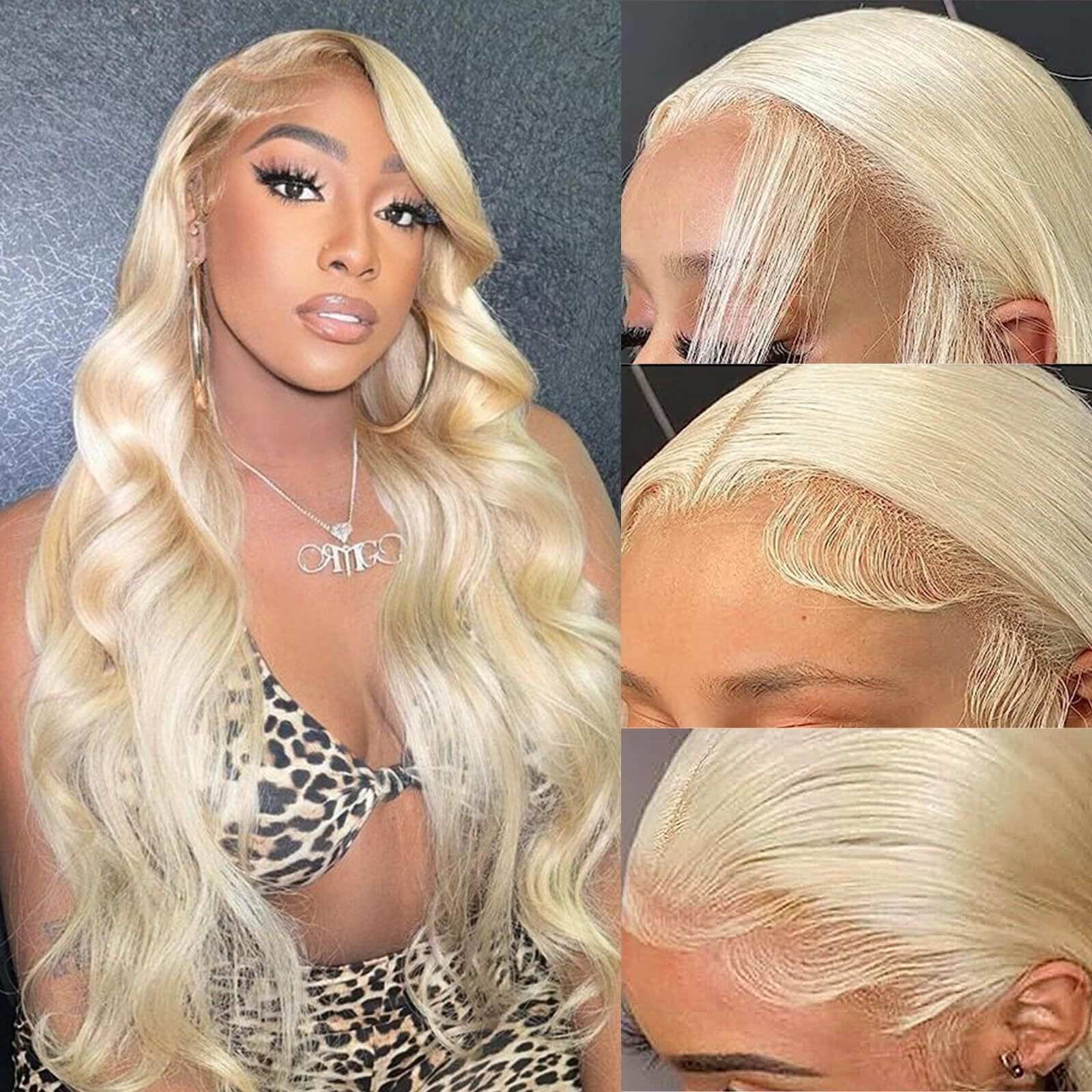 Resore 26 Inch 613 Lace Front Wigs Human Hair 200 Density 13X6 Hd Transparent Lace Full & Thick Body Wave 613 Blonde Wig Glueless Pre Plucked With Baby Hair