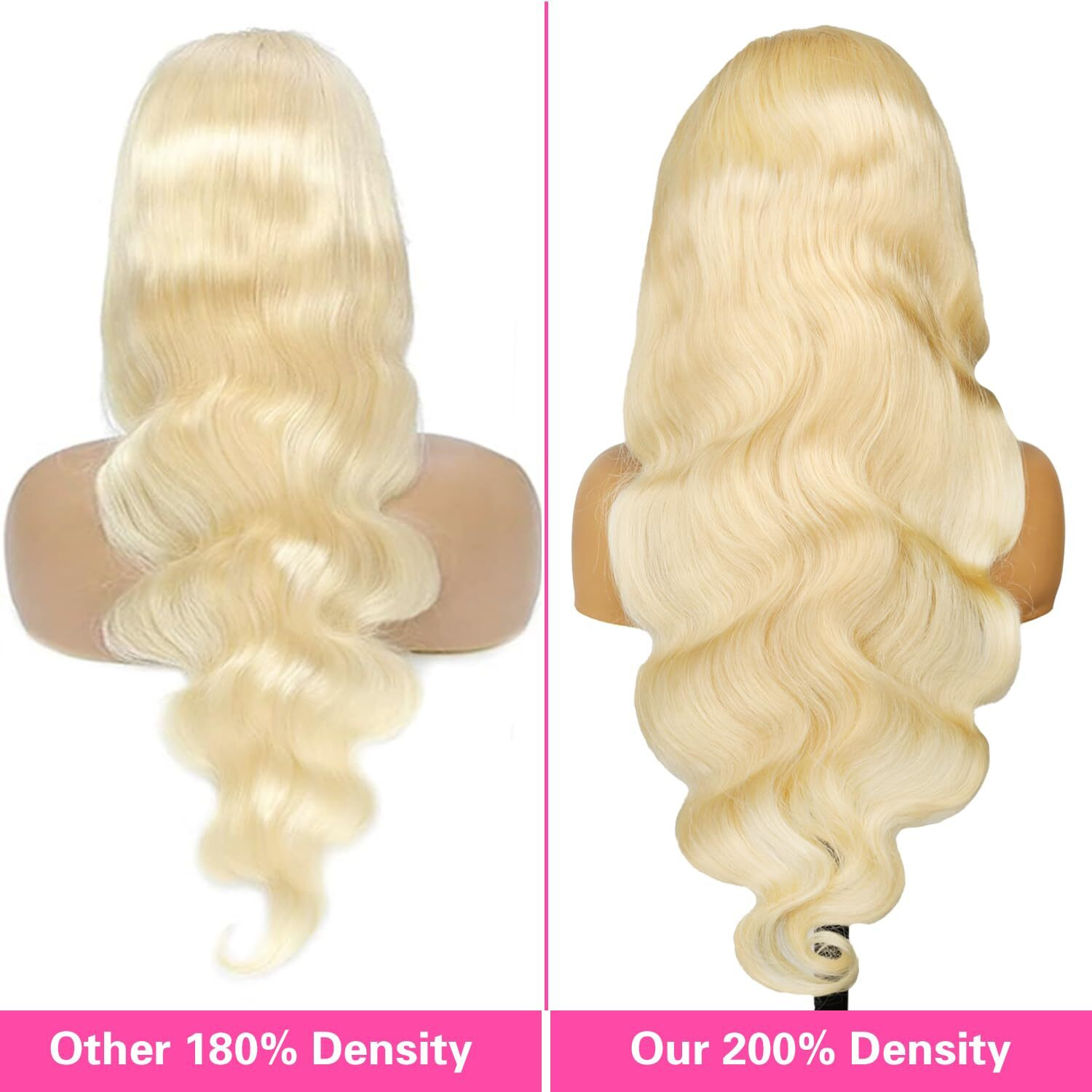 Resore 26 Inch 613 Lace Front Wigs Human Hair 200 Density 13X6 Hd Transparent Lace Full & Thick Body Wave 613 Blonde Wig Glueless Pre Plucked With Baby Hair