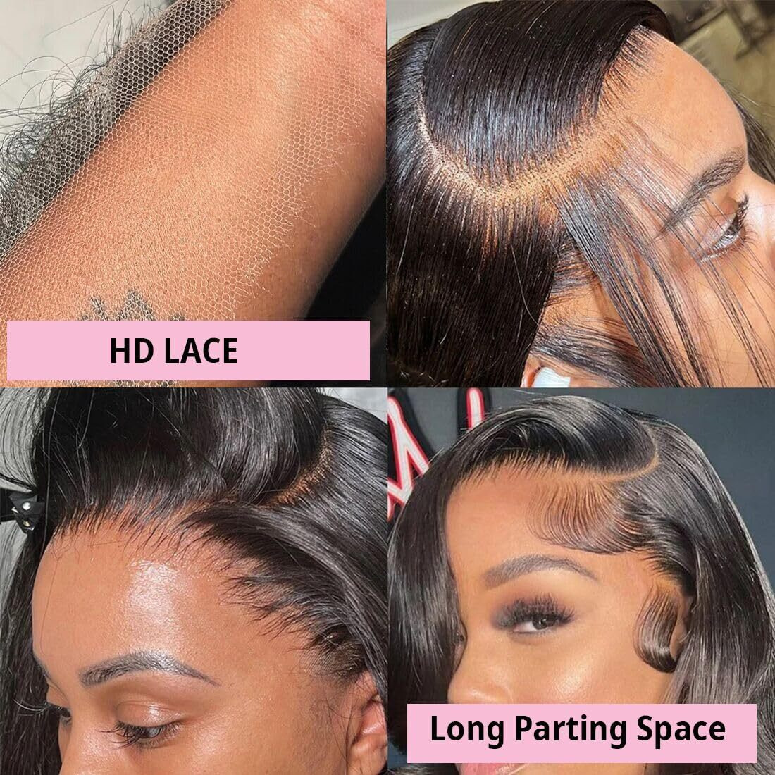 Erqq 13X6 Lace Front Wigs Human Hair Body Wave 36 Inch Hd Lace Frontal Wig For Women Brazilian Wigs Pre Plucked Bleached Knots With Baby Hair 180 Density Natural Color