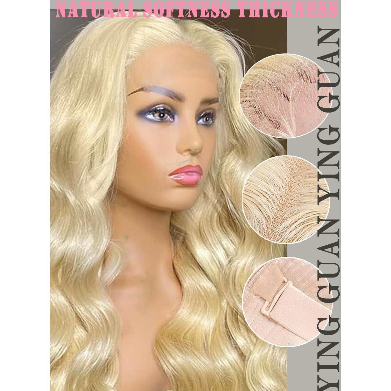 Ying Guan 250% Density 613 Lace Front Wig Human Hair 5X5 Hd Lace Closure Wigs Human Hair Blonde Wigs Body Wave 613 Glueless Wigs Human Hair Pre Plucked With Baby Hair 28 Inch
