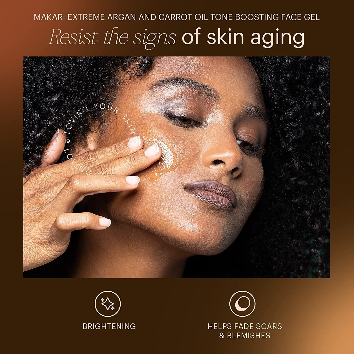 Makari Extreme Argan & Carrot Oil Tone Boosting Face Gel (1 Oz) | Even Toning & Anti-Aging Treatment For Acne, Sun Spots, Freckles, And Wrinkles | Tightening Gel With Organiclarine