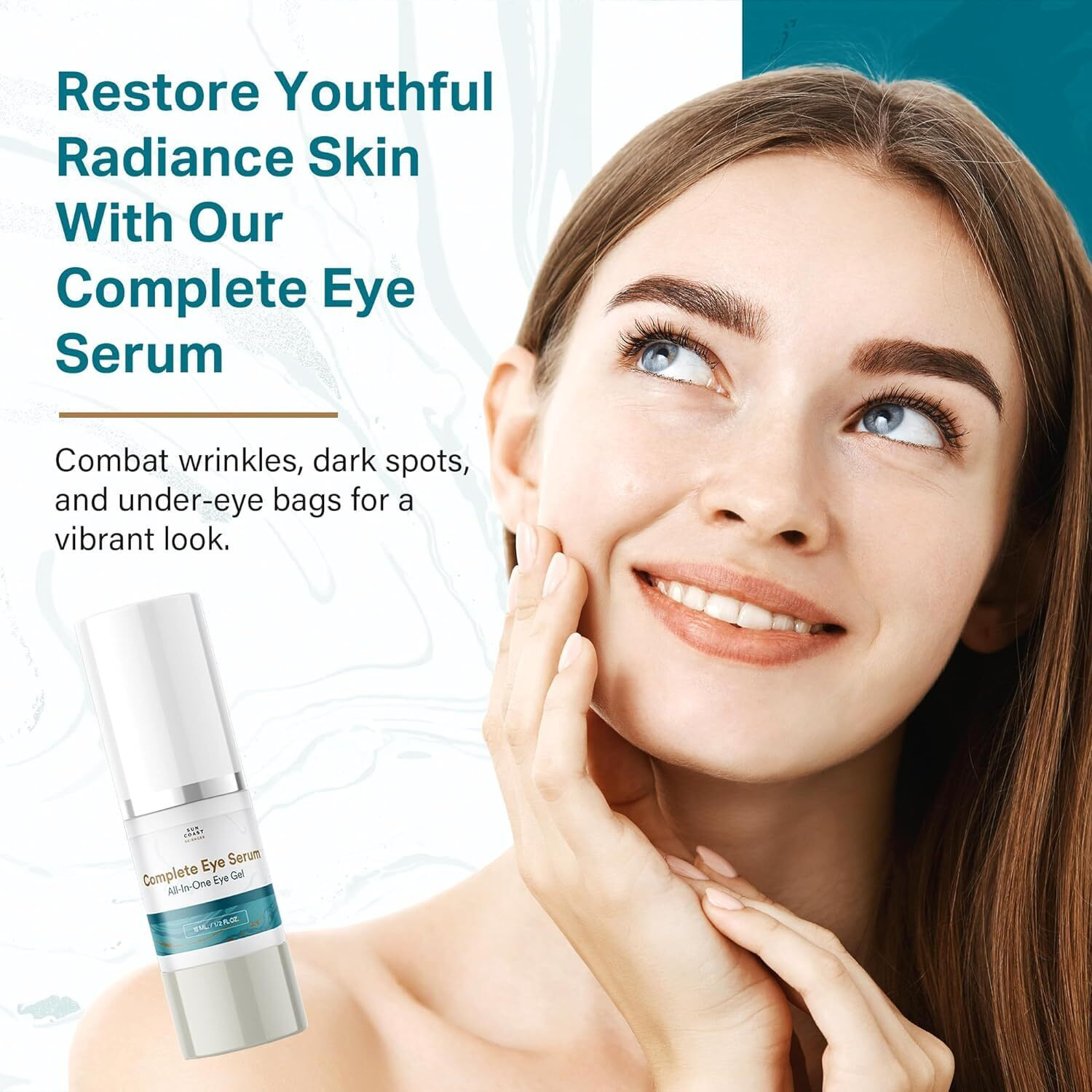 Sun Coast Sciences - Complete Eye Serum By Dr. Mark Rosenberg For Wrinkle Reduction, Dark Spot Fading, And Under-Eye Bags Treatment (Pack Of 2)