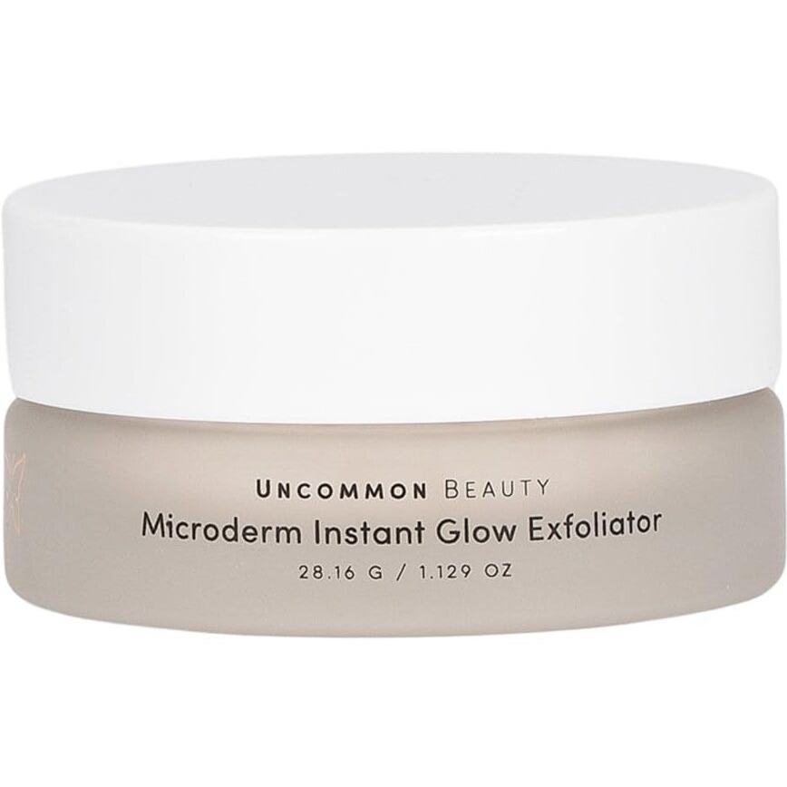 Uncommon Beauty Microderm Instant Glow Exfoliator - Exfoliating Facial Scrub - All Skin Types, Vegan, Cruelty Free, Synthetic Fragrance Free, 1.129 Oz