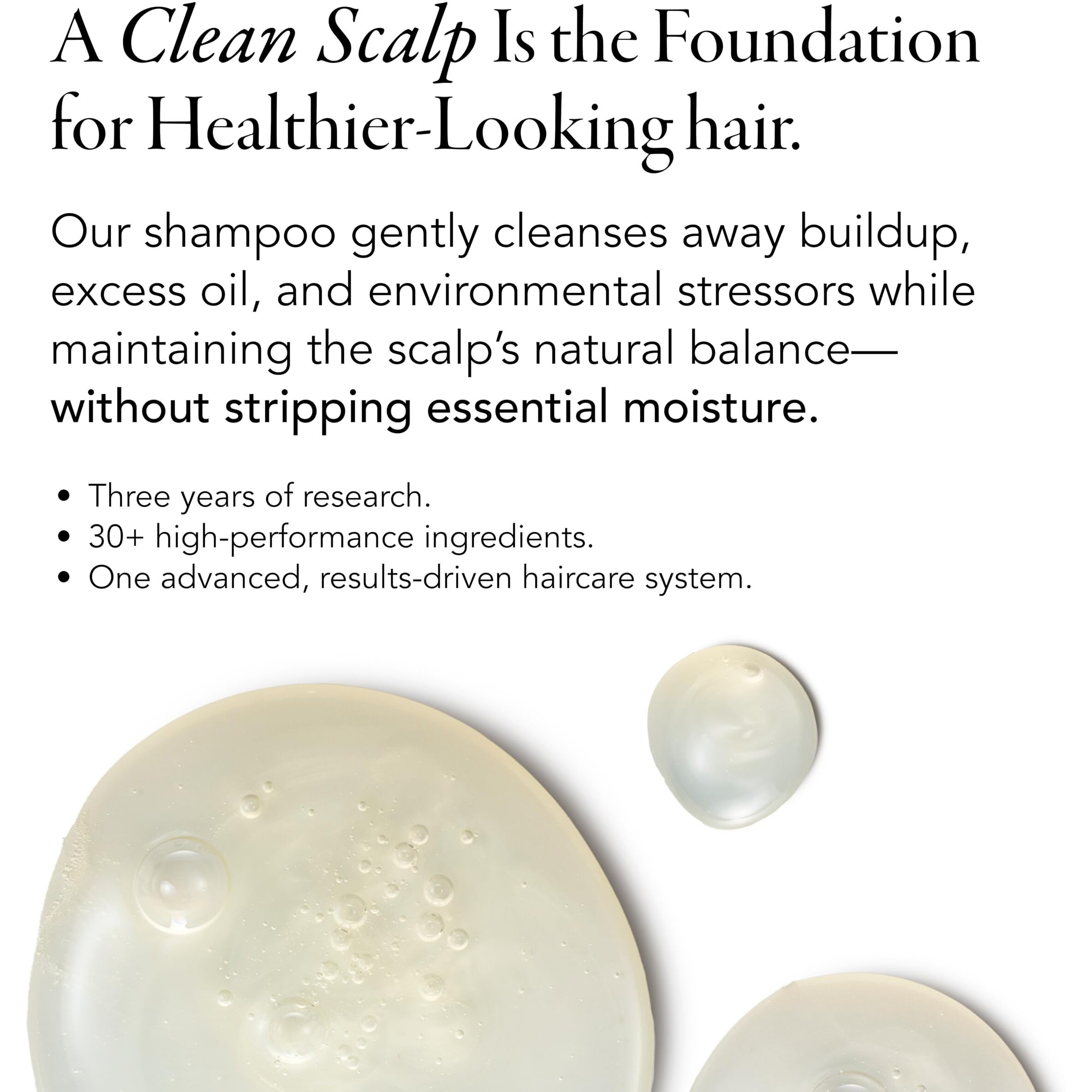 Caldera + Lab The Shampoo | Mens Shampoo For Healthy Hair, Sulfate-Free Daily Cleanser, Dermatologically Tested - All Hair Types