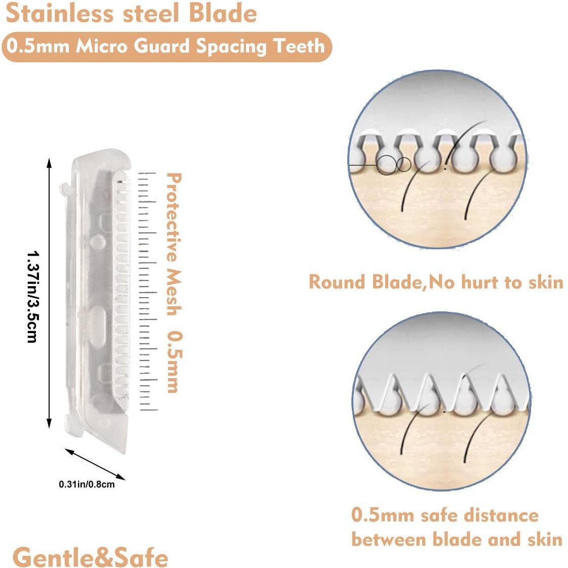 12 Pack Replacement Heads For Finishing Touch Flawless Dermaplane Glo Facial Exfoliation Tool, Replacement Blades For Flawless Dermaplane Glo Razor- Include Replace Tray + Clean Brush