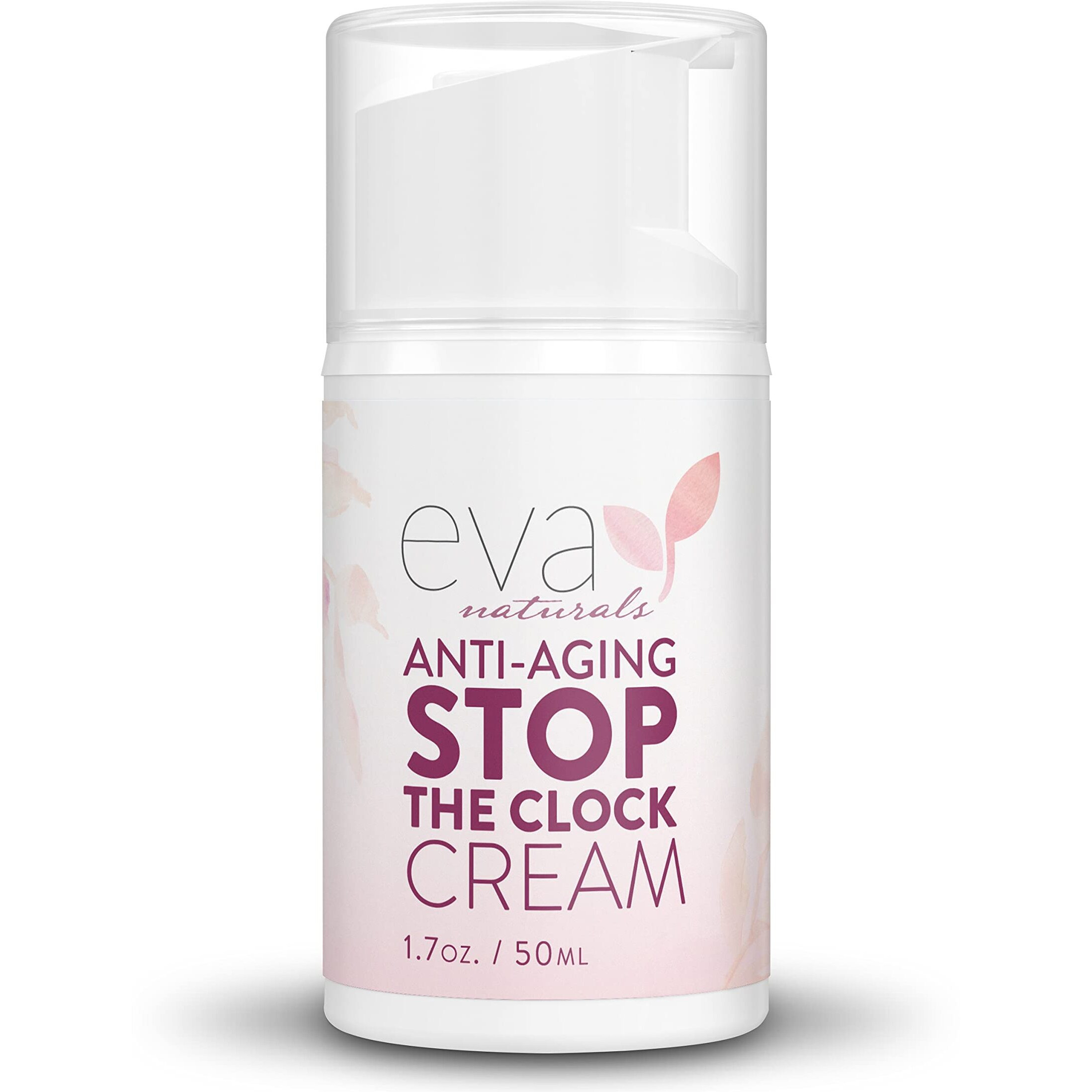 Eva Naturals Stop The Clock Anti-Aging Cream (1.7Oz) - Face Moisturizer Visibly Reduces Wrinkles, Facial Skin Care Products With Glycolic - Moisturizer For Face - Premium Quality Face Cream