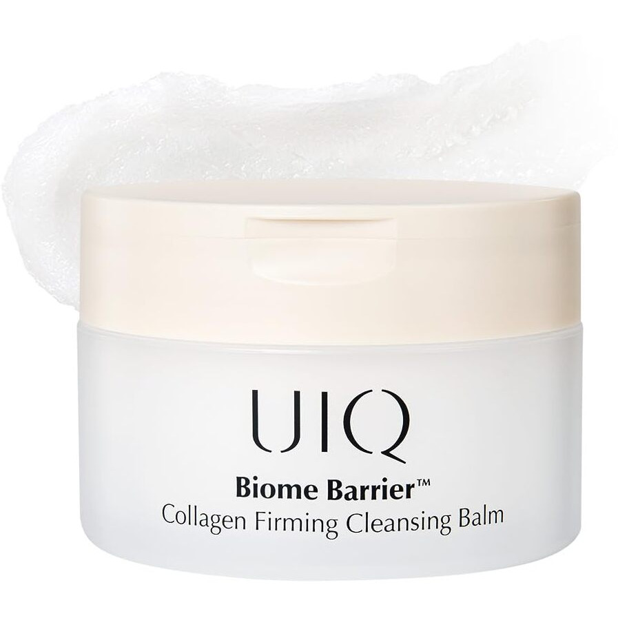 Uiq Biome Barrier Firming Collagen Cleansing Balm | Hygenic One-Step Makeup Remover | Non-Greasy Sorbet Texture | Gentle, Soothing For All Skin Types | No.1 Oliveyoung Cleanser | 3.38 Fl. Oz.