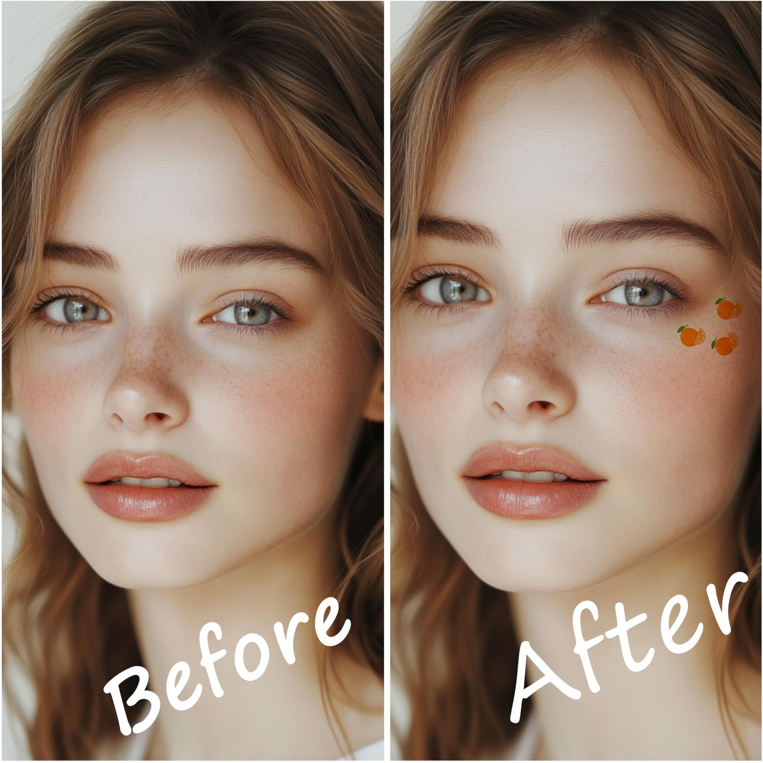 Boldink 10Pcs Orange Waterproof Speckle Makeup Patches, Temporary Facial Tattoos For Adults