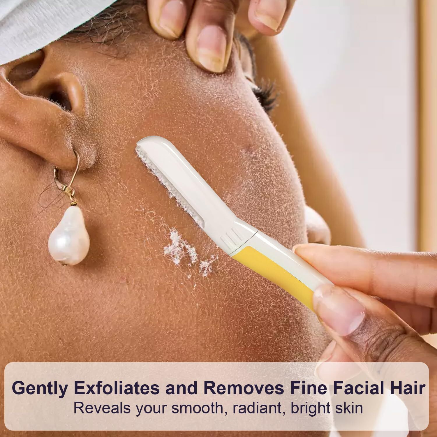 Thurlady Face Razors For Women, Reusable Handle With 19 Microblades, Dermaplane Razor For Women Face, Eyebrow & Facial Razors, Peach Fuzz Remover, Gentle Exfoliating, For Sensitive Skin (Solar Veil)