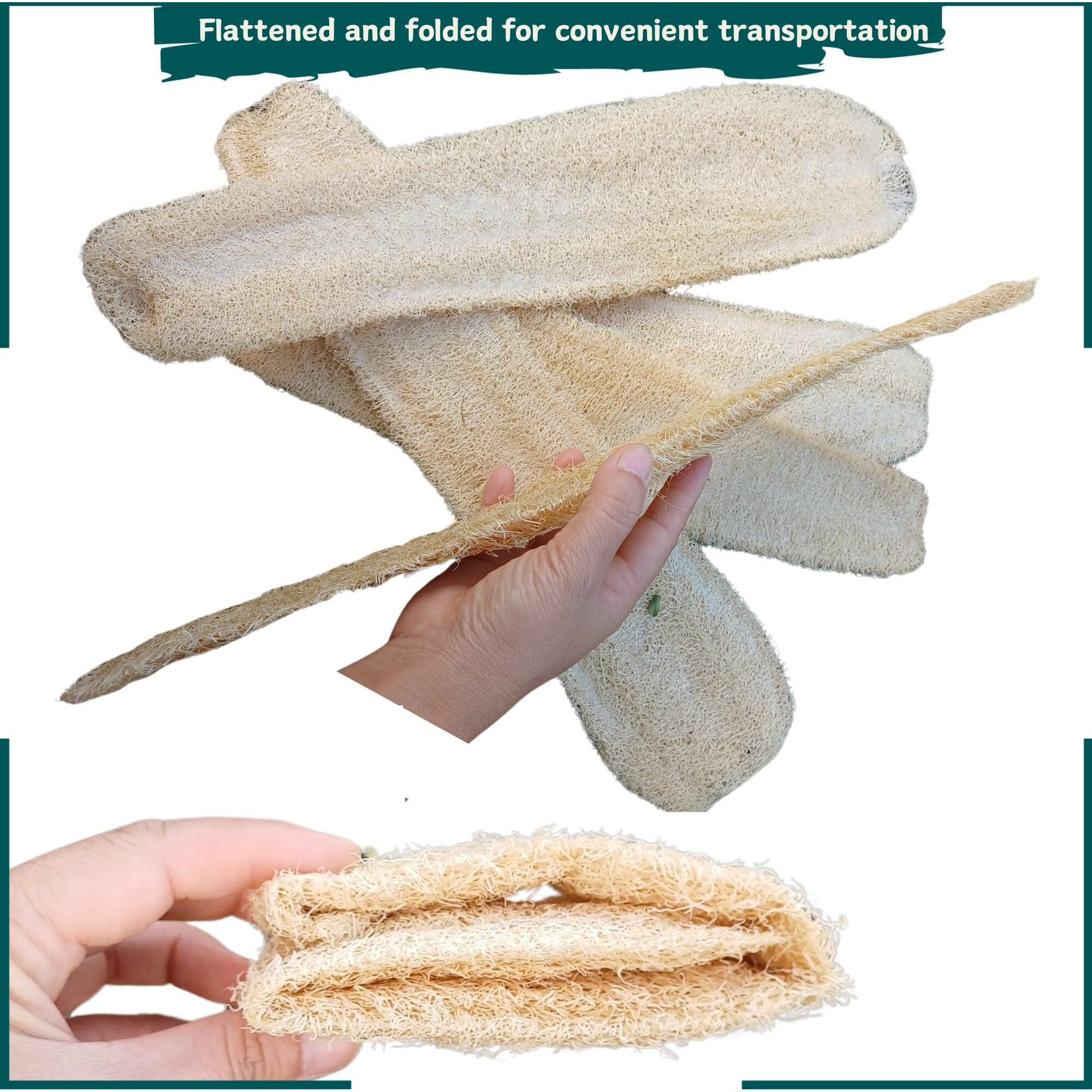 5 Pcs (7 - 10 Inches) Shower Loofah Exfoliating Body Scrubber | Natural Loofah Sponge | Bath For Loofah For Men And Women | Pack Of 5