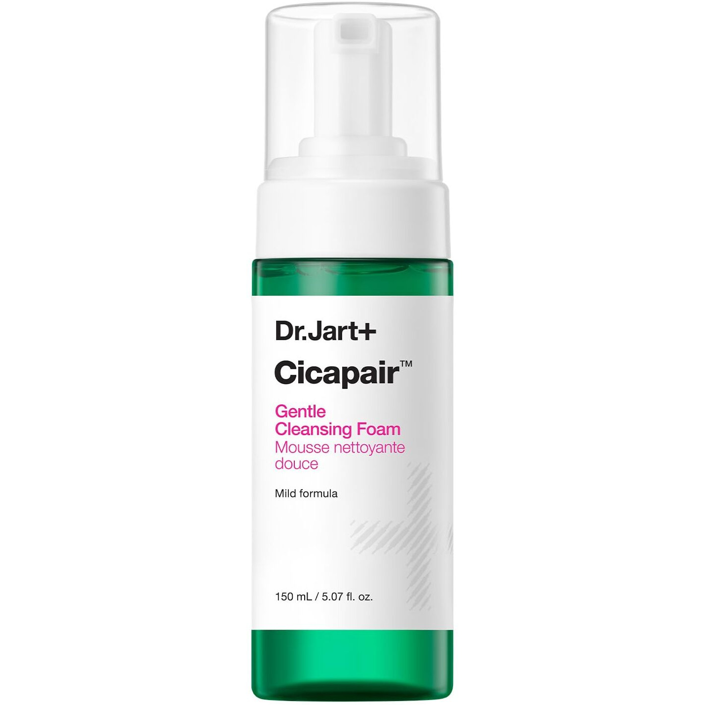 Dr.Jart+ Cicapair Gentle Foam Face Wash Cleanser For Sensitive Skin With Centella Asiatica | Korean Skin Care, 5.07 Fl Oz