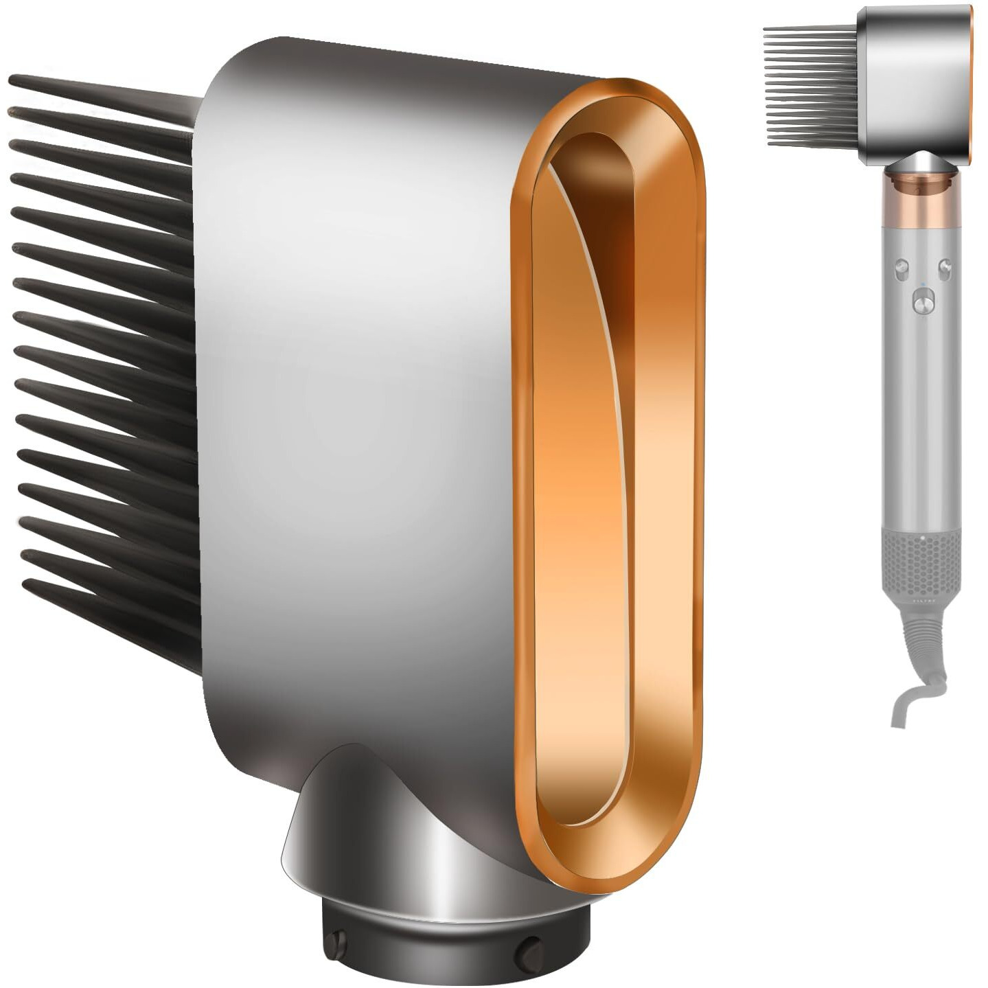 Zephblow Wide-Tooth Comb Attachment For Dyson Airwrap Hs01/05,Pre-Styling Dryer Brush For Curly Coily Hair, Replacement Part For No.971894-03
