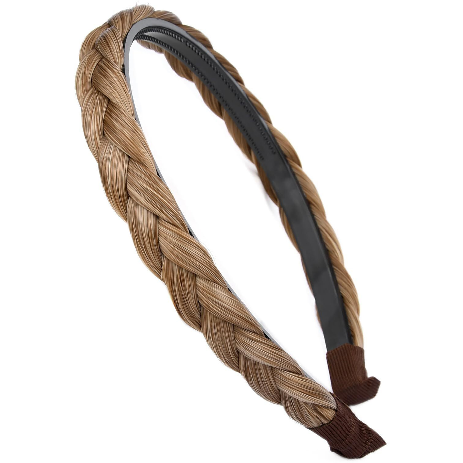 Oplira Braided Headband With Teeth Braids Hairband With Tooth Synthetic Hair Band Plaited Hairband For Women (Dirty Blonde-0.6 Inches)