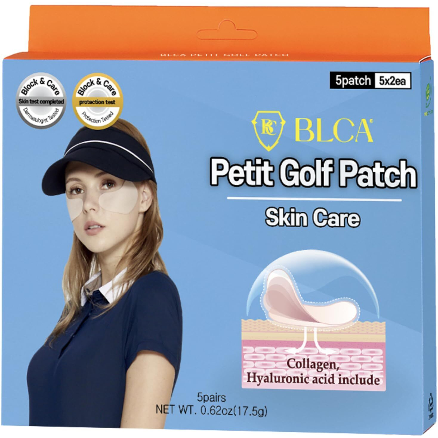 Block&Care Golf Patches For Sun Protection Uv Protection Facial Patches For Outdoor Activities 5Pairs Of Sunblock Gel Patches With Skincare Ingredients. (1 Pack, Petit Golf Patch (Medium))