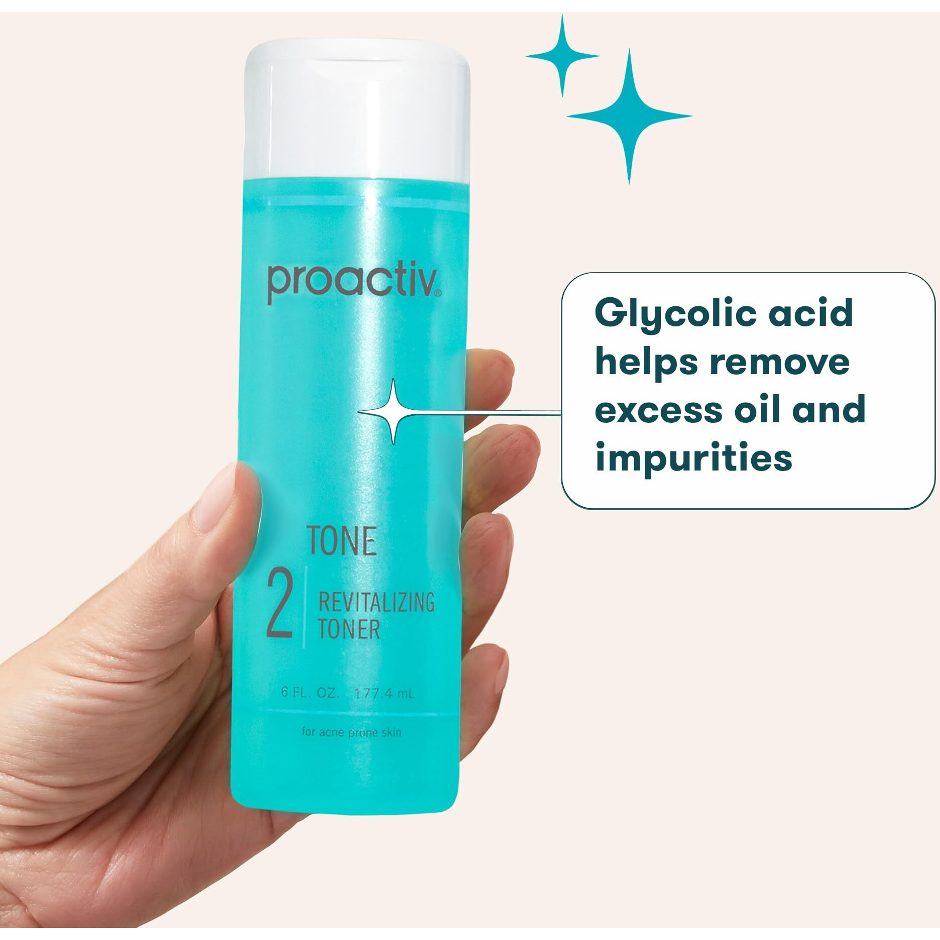 Proactiv Hydrating Facial Toner For Sensitive Skin Alcohol Free Toner For Face Care Pore Tightening Glycolic Acid And Witch Hazel Formula Acne To Balance & Remove Impurities, Light Teal, 6 Fl Oz