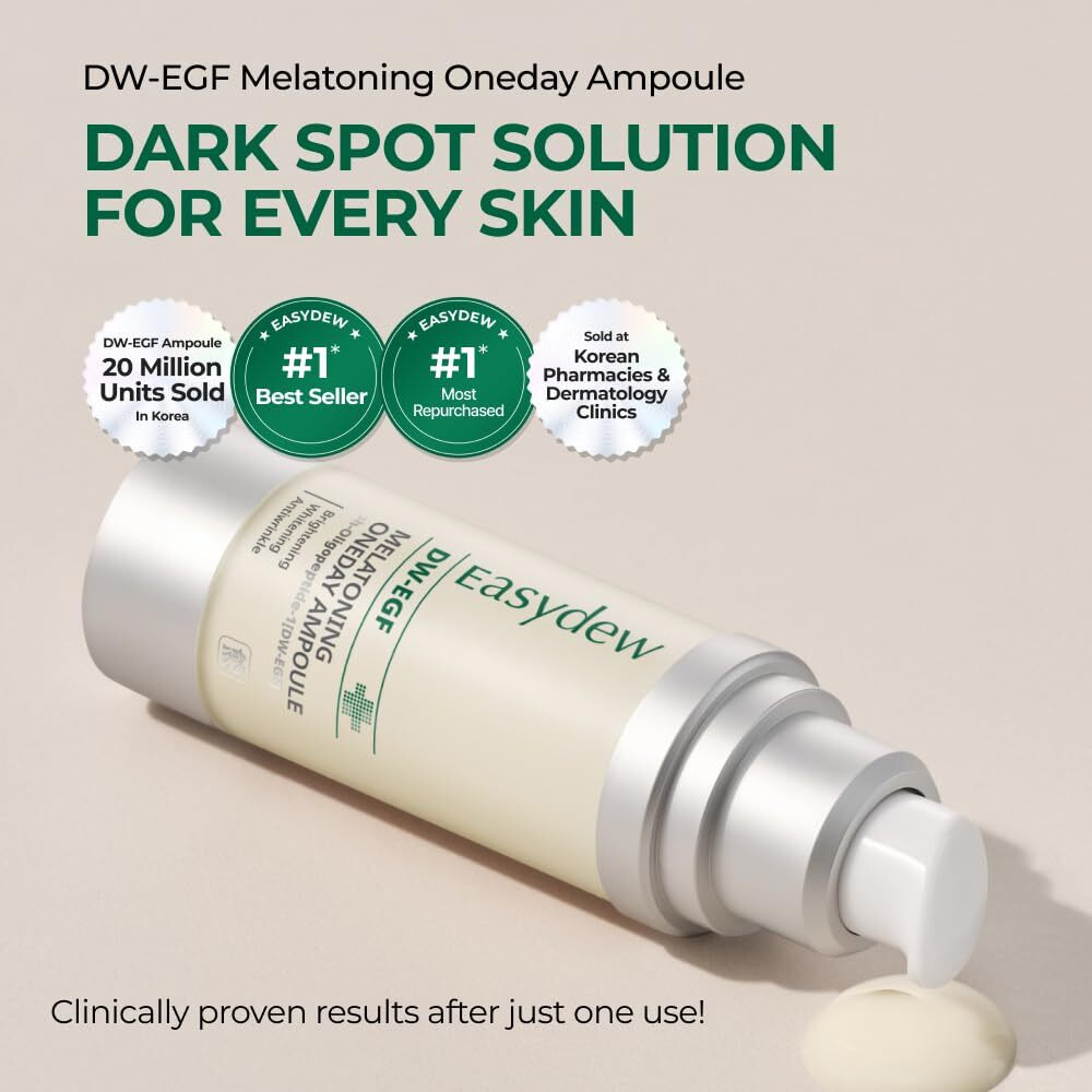 Easydew Dark Spot Correcting Serum For Uneven Skin Tone & Dull Skin - Egf, Niacinamide & Glutathione, Anti-Aging Formula, 0.33 Fl Oz