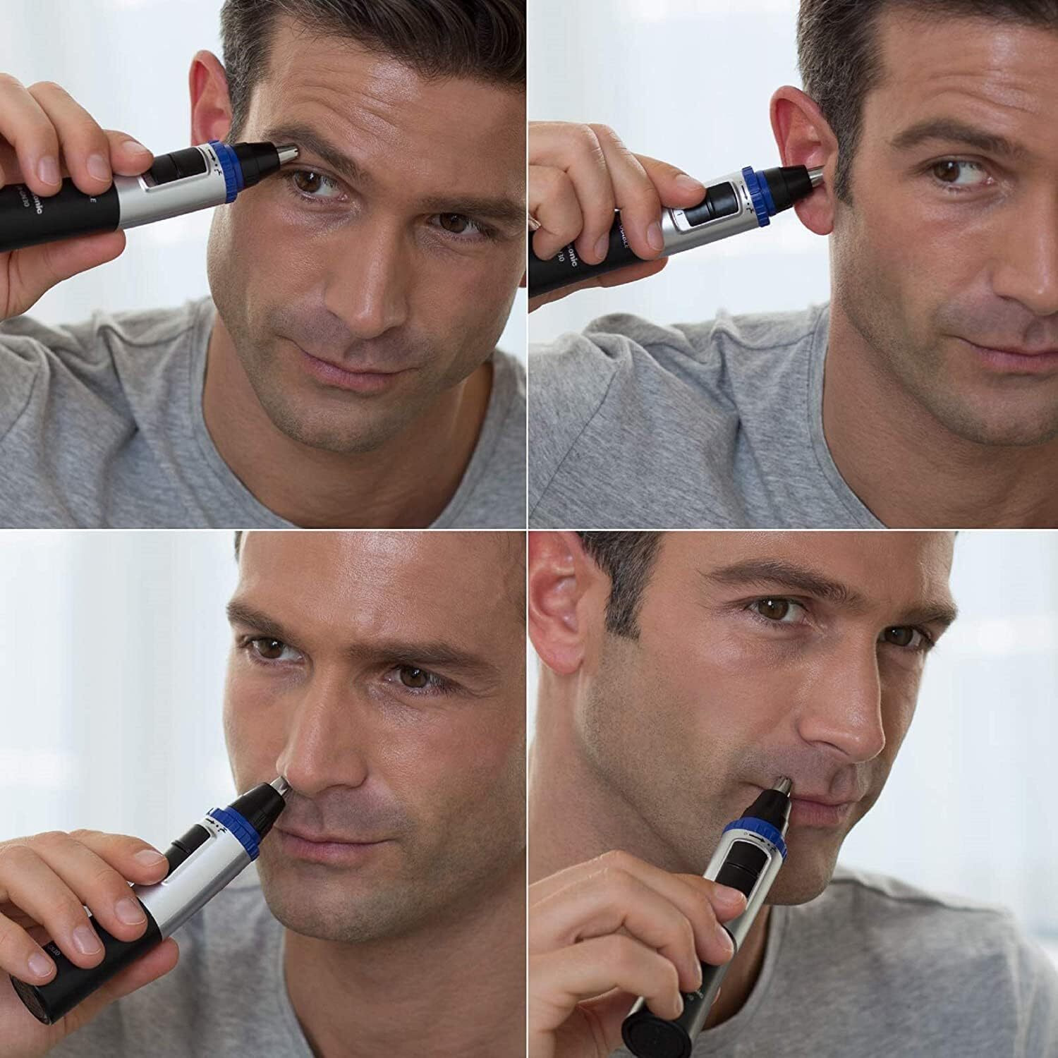 Panasonic Er-Gn30-K Nose, Ear N Facial Hair Trimmer Wet/Dry With Vortex Cleaning System, Black