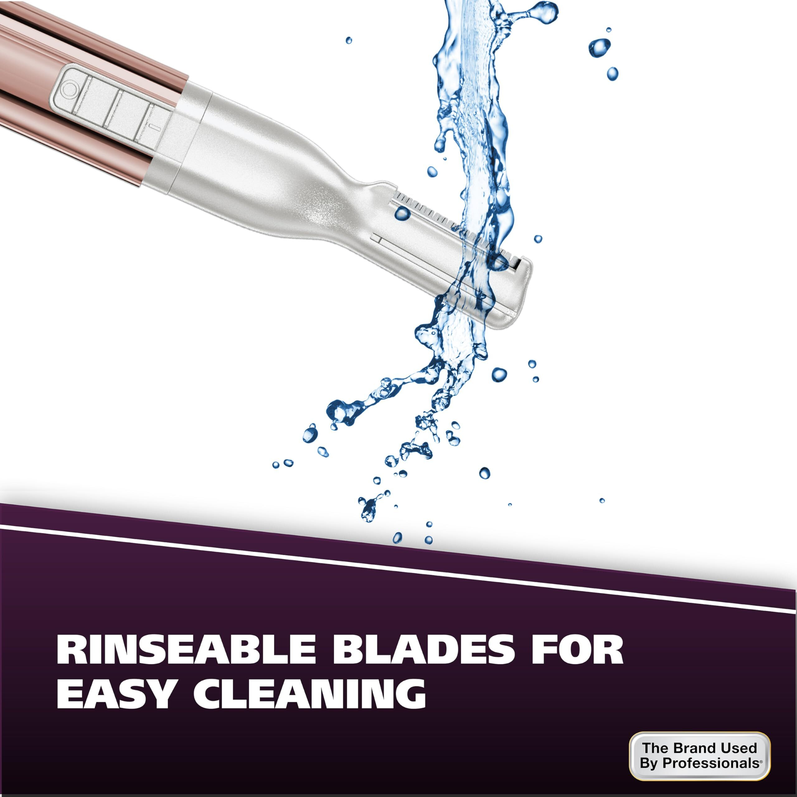 Wahl Clean & Confident Female Battery Pen Trimmer With Rinseable Blades For Hygienic Grooming & Easy Cleaning - For Eyebrows, Facial Hair, Bikini Lines, & Other Detailing - Model 5640-2701