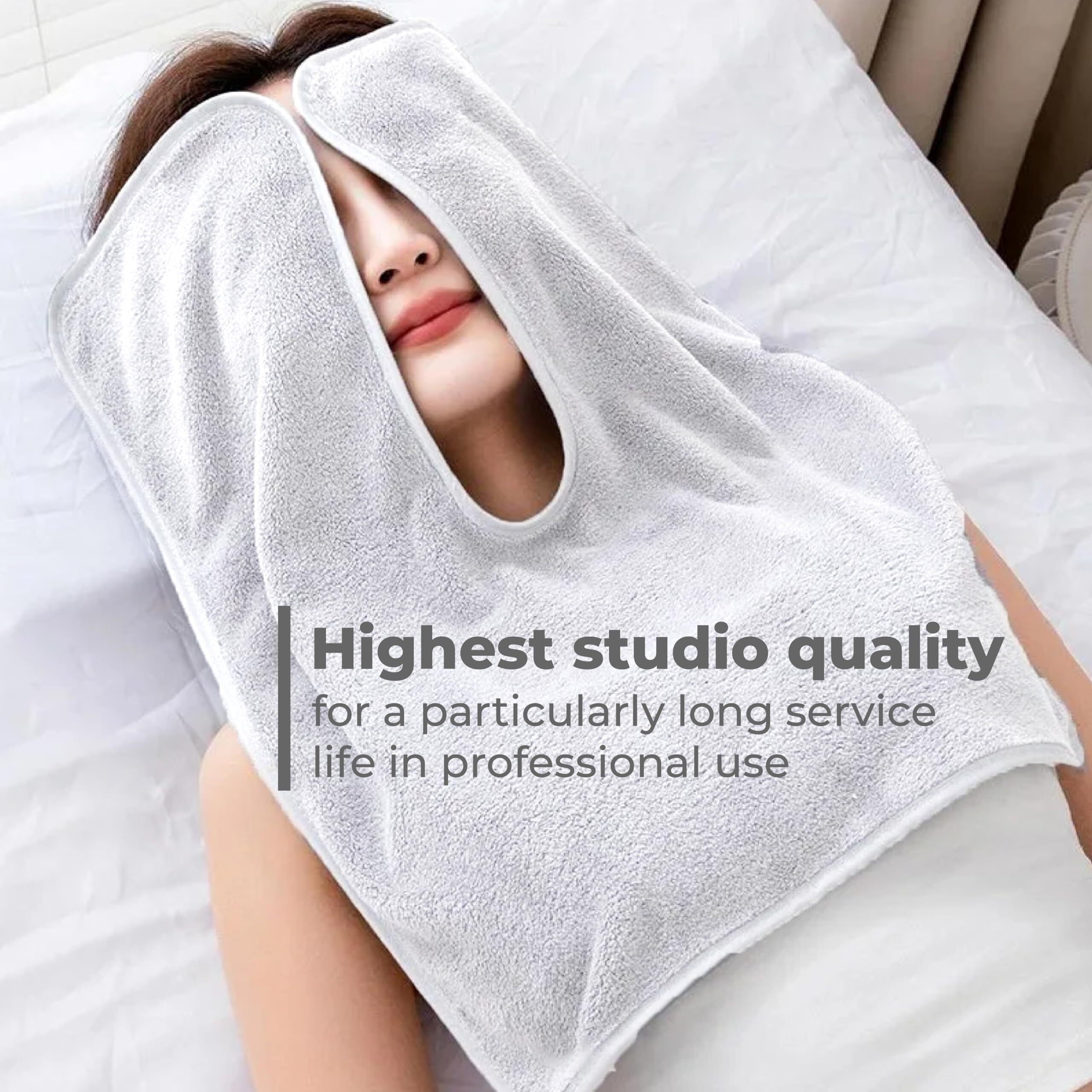 Microfiber Facial Towels For Estheticians - Soft Spa Towels For Face And Massage - Ideal For Estheticians And Spa Treatments (White, Pack Of 5)