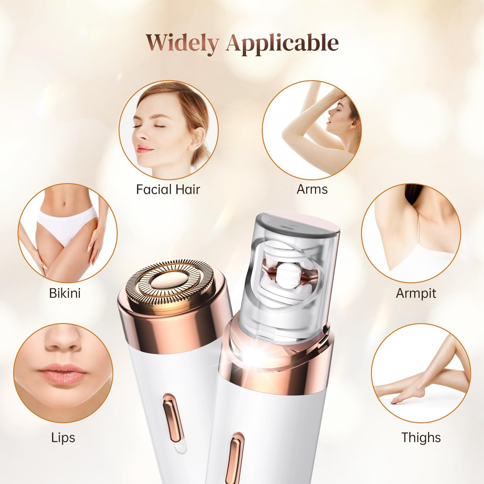 Smooth Glide Epilator For Women Facial Hair, Portable Hair Rmoval For Female, 2 In 1 Pluxy Epil Pro 3.0 Face Bikini