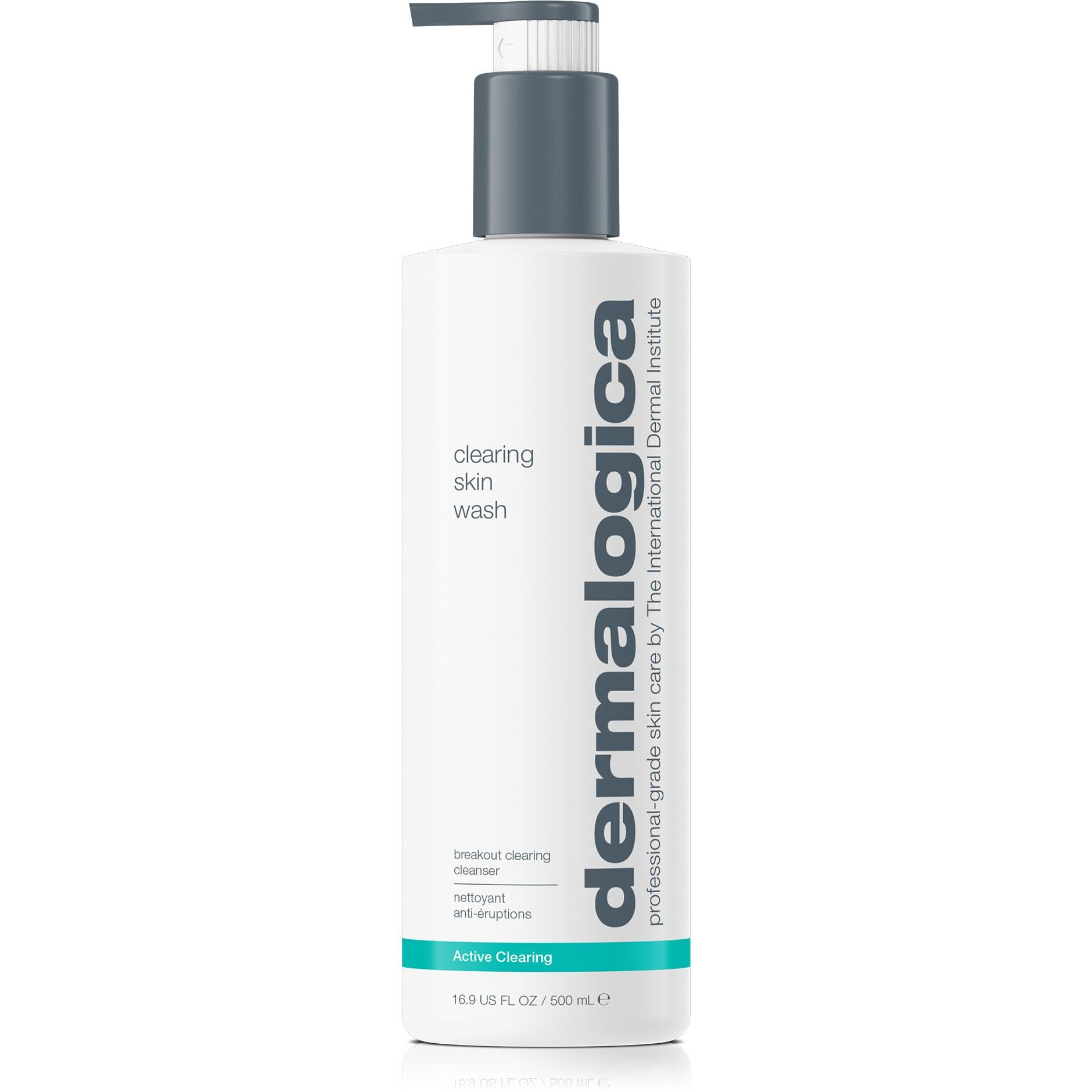 Dermalogica Clearing Skin Wash (16.9 Fl Oz) Anti-Aging Acne Face Wash - Natural Breakout Clearing Foam With Salicylic Acid And Tea Tree Oil