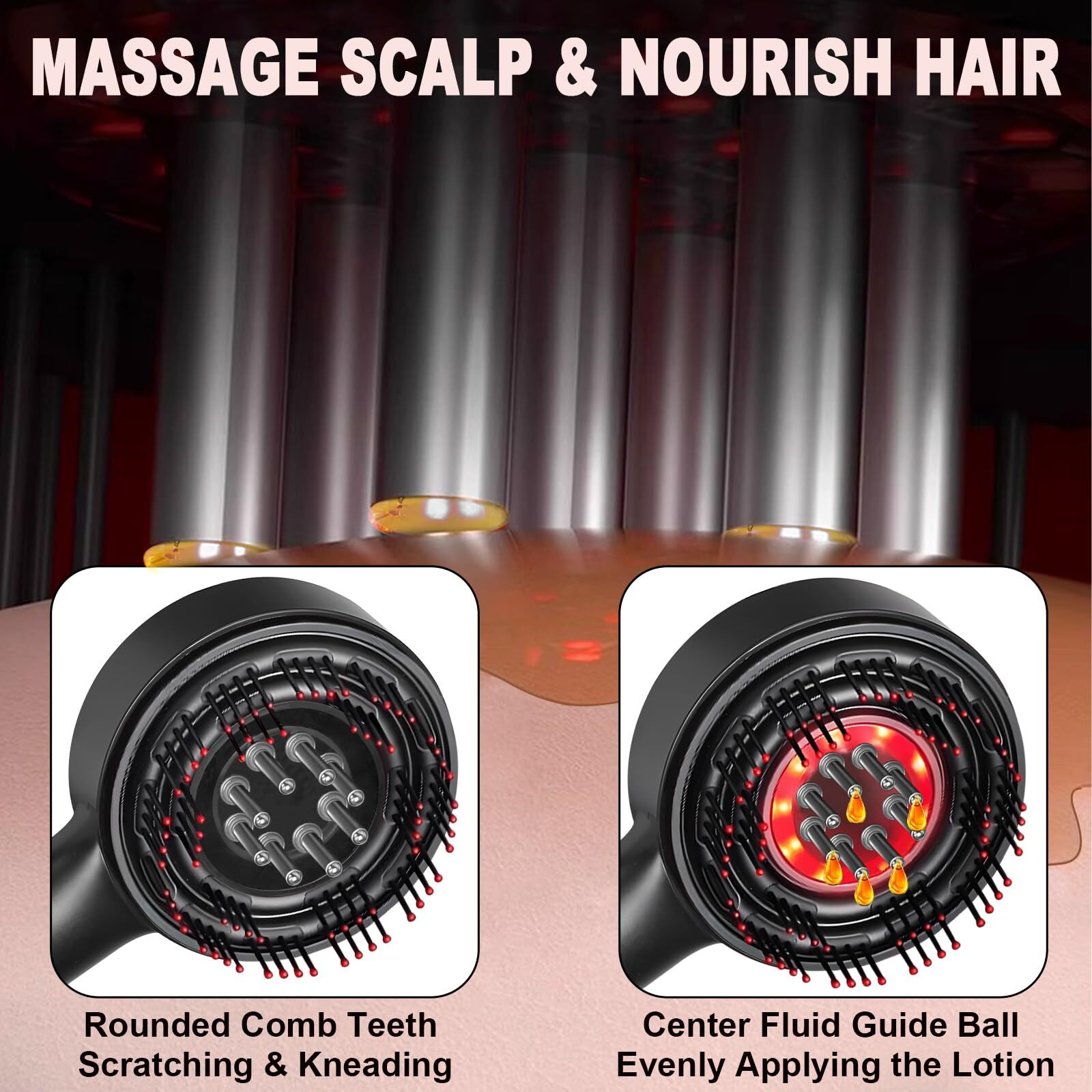 Laser Therapy Hair Growth Comb, Hair Oil Applicator,Electric Scalp Massager Hair Growth With Ipx7 Waterproof