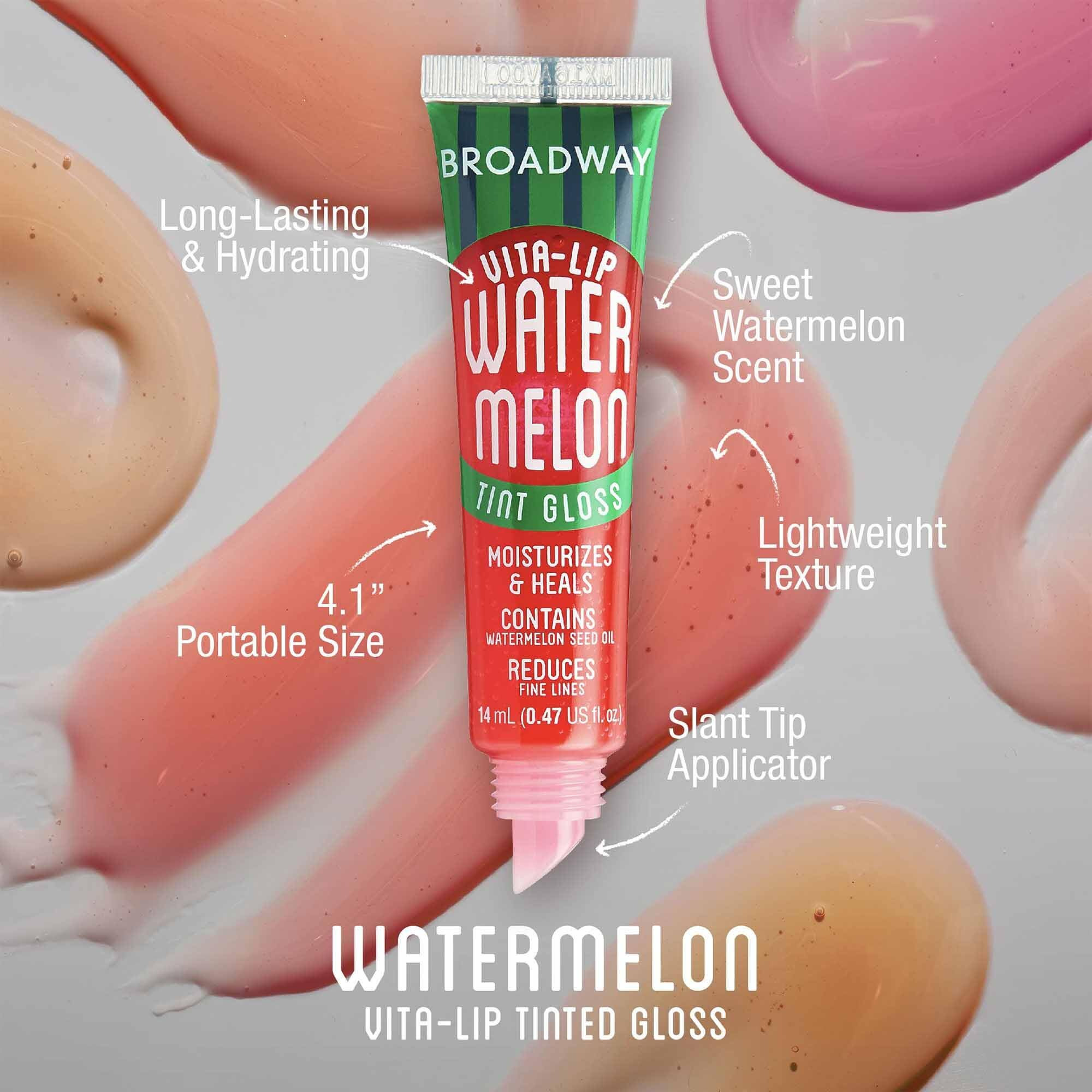 Ruby Kisses Broadway Vita-Lip Tinted Lip Gloss (6 Pack) Ultra-Hydrating, Nourishing, Soothing Formula With Vitamins, High-Shine Non-Sticky Lip Balm With Rosehip+Coconut Oil, Pink & Red Shades